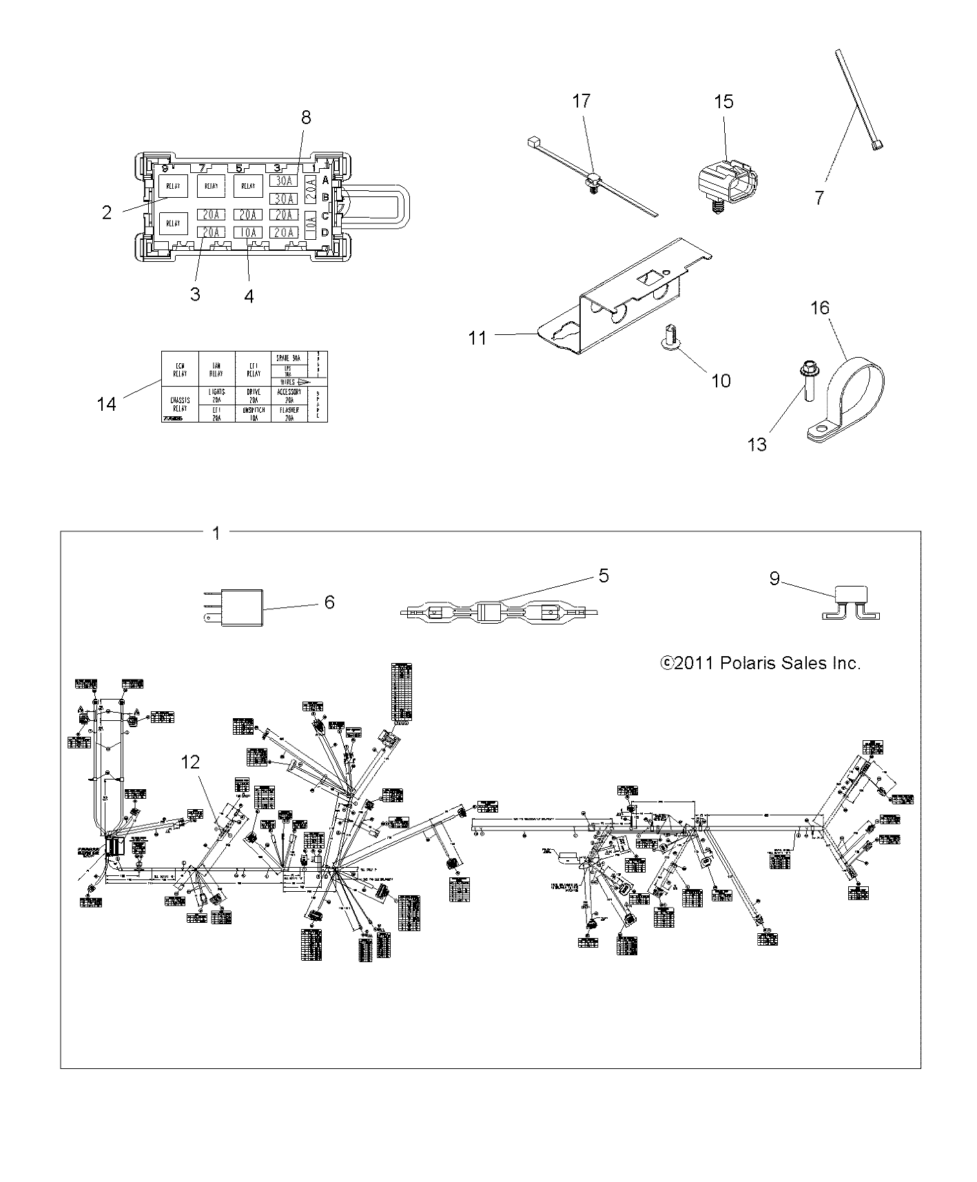 ELECTRICAL, HARNESS - A12ZN5EFF (49ATVHARNESS12SP550F)