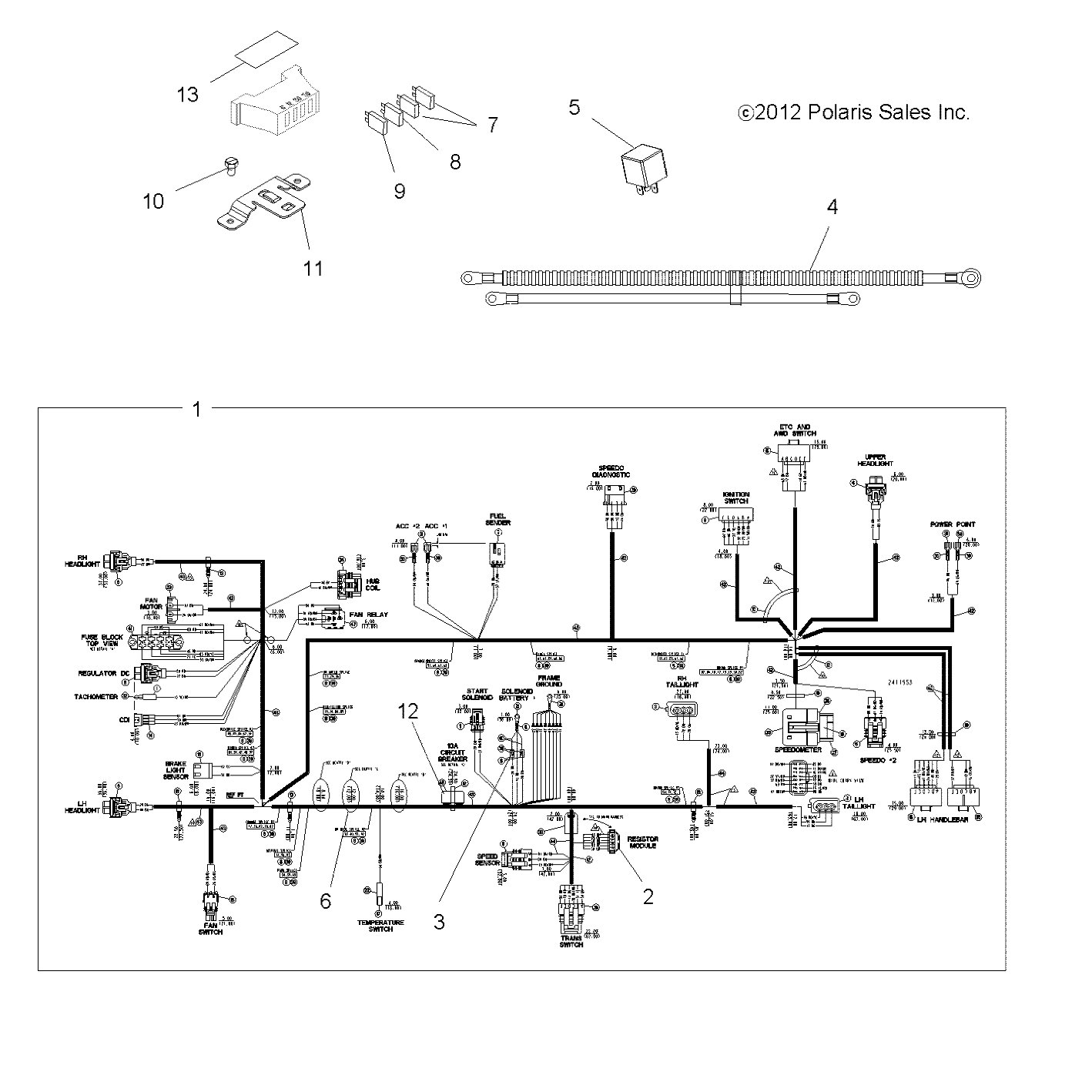 ELECTRICAL, HARNESSES - A13MB46TH (49ATVHARNESS13SP400)