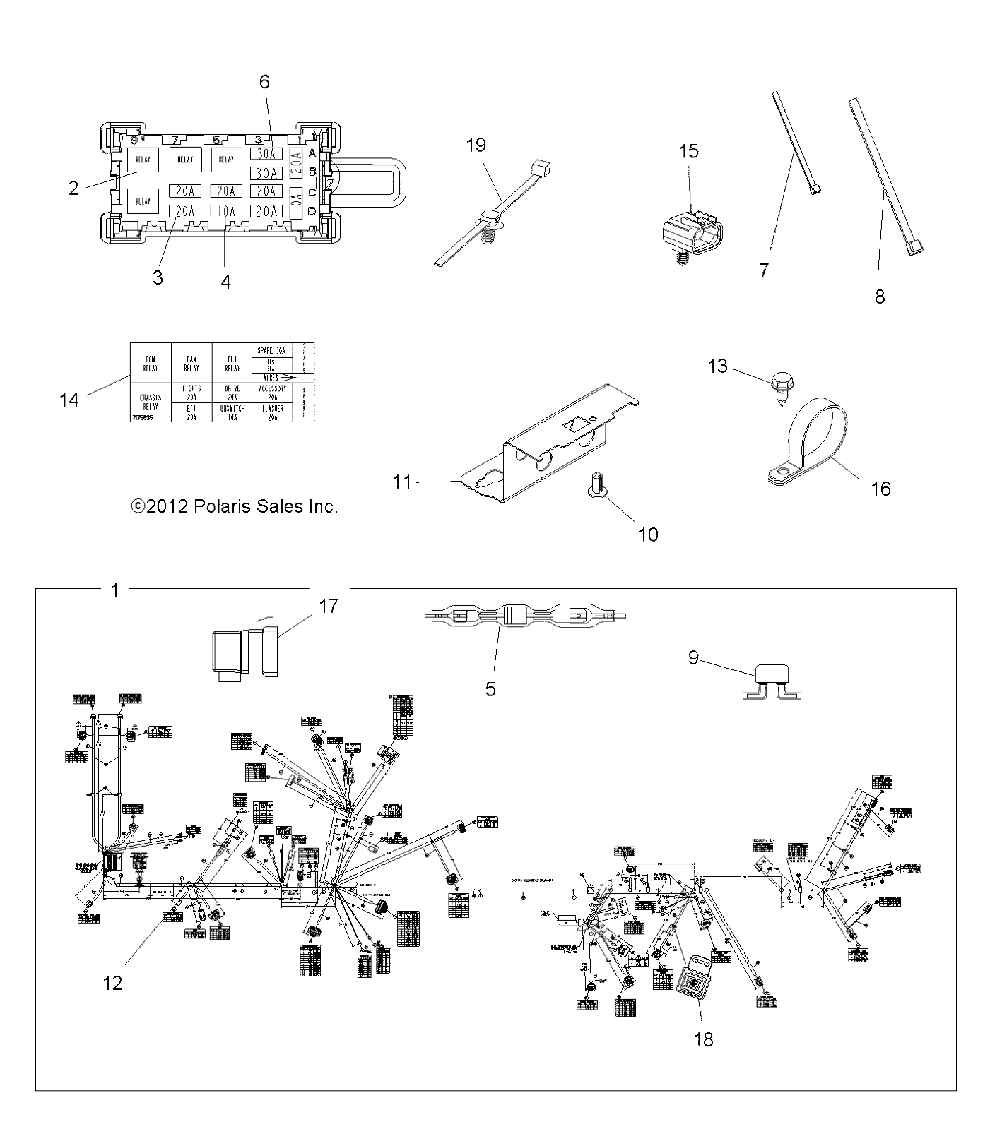 ELECTRICAL, HARNESS - A13DN5EFL (49ATVHARNESS13SPTRGEPS550I)