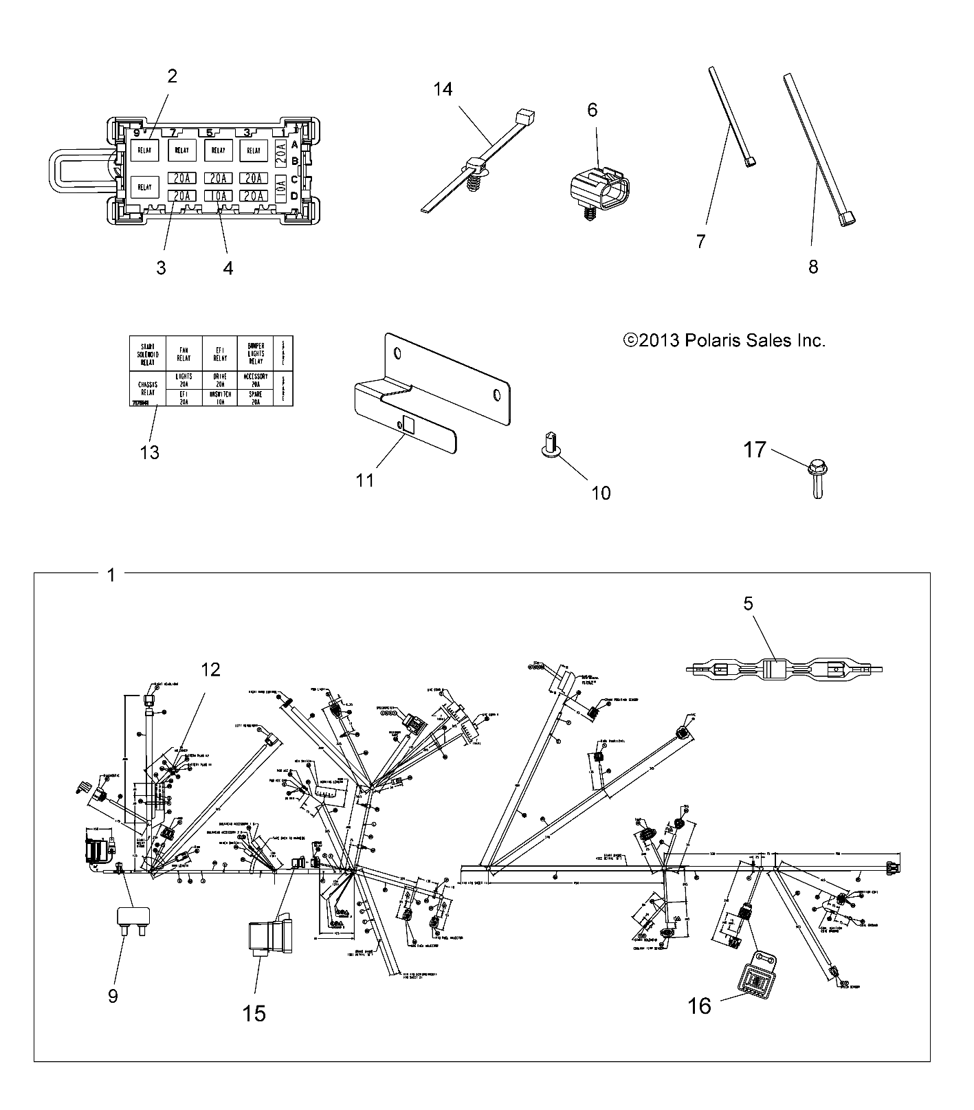 ELECTRICAL, HARNESS, NON-EPS - A14GH85AD (49ATVHARNESS14850SCRAM)