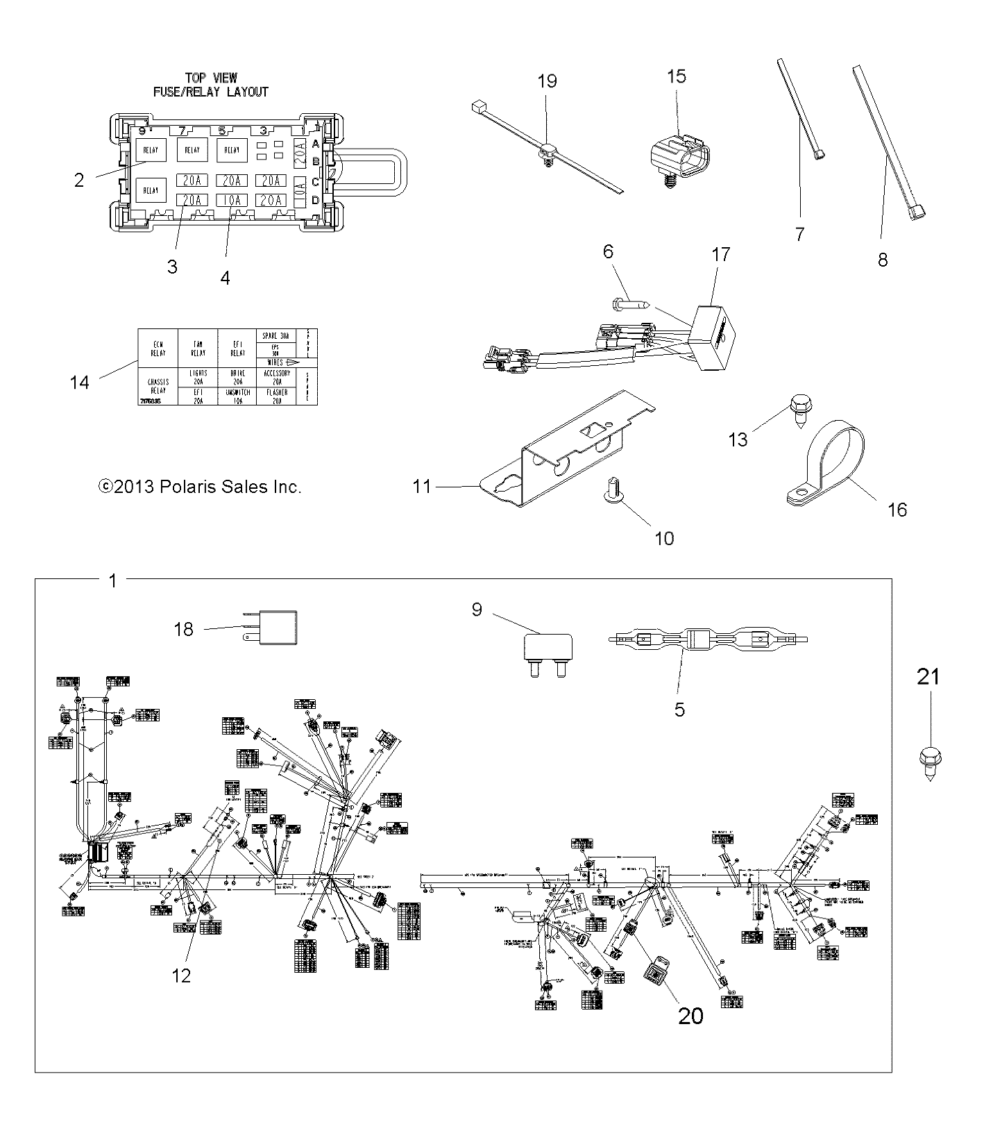 ELECTRICAL, HARNESS - A14TN55FA (49ATVHARNESS14SPX2550I)