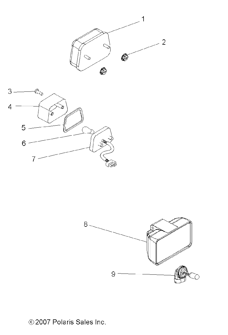 ELECTRICAL, HEADLIGHTS, TAILIGHTS and BULBS - A08CA32AA (49ATVHEADLIGHT08BOSS)