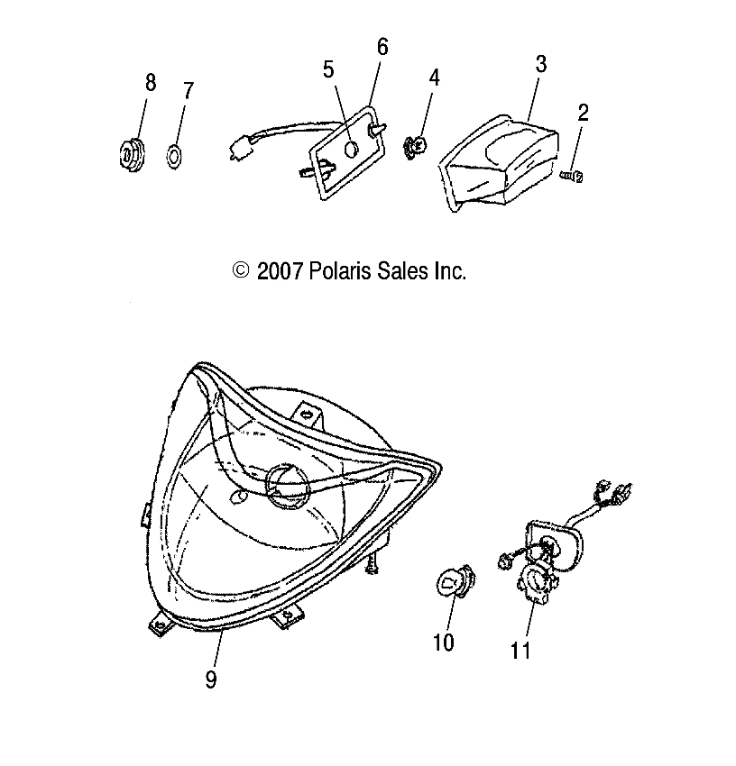 ELECTRICAL, HEADLIGHT and TAILLIGHT - A21YAP20A4/CA4 (49ATVHEADLIGHT08PHX)