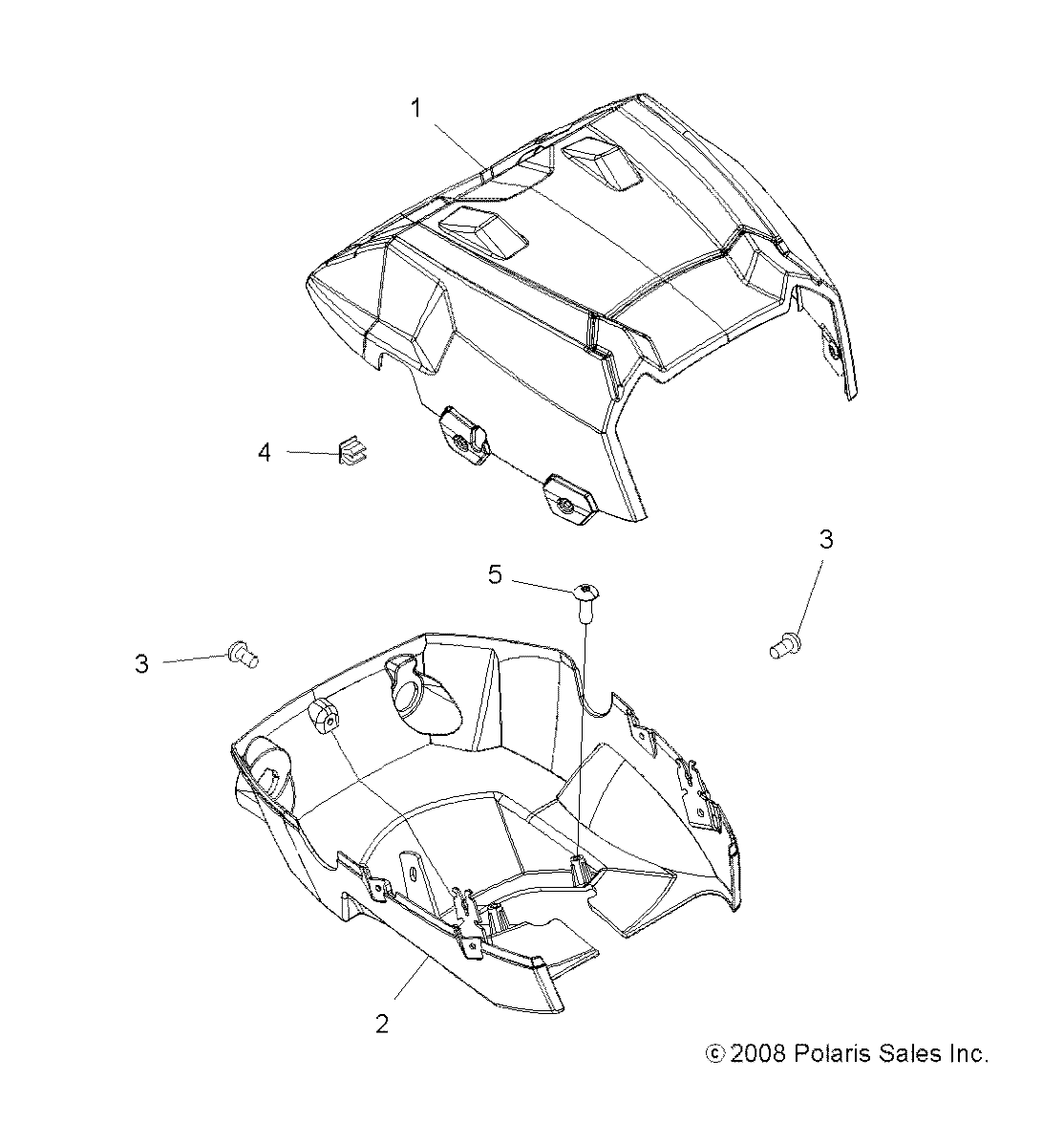 BODY, HEADLIGHT POD - A09ZN55FX (49ATVHEADLIGHT09SPXP550)