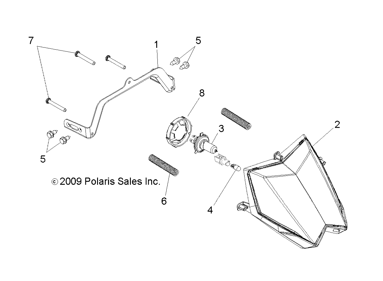 ELECTRICAL, HEADLIGHT - A13NA32FA (49ATVHEADLIGHT10TBI)