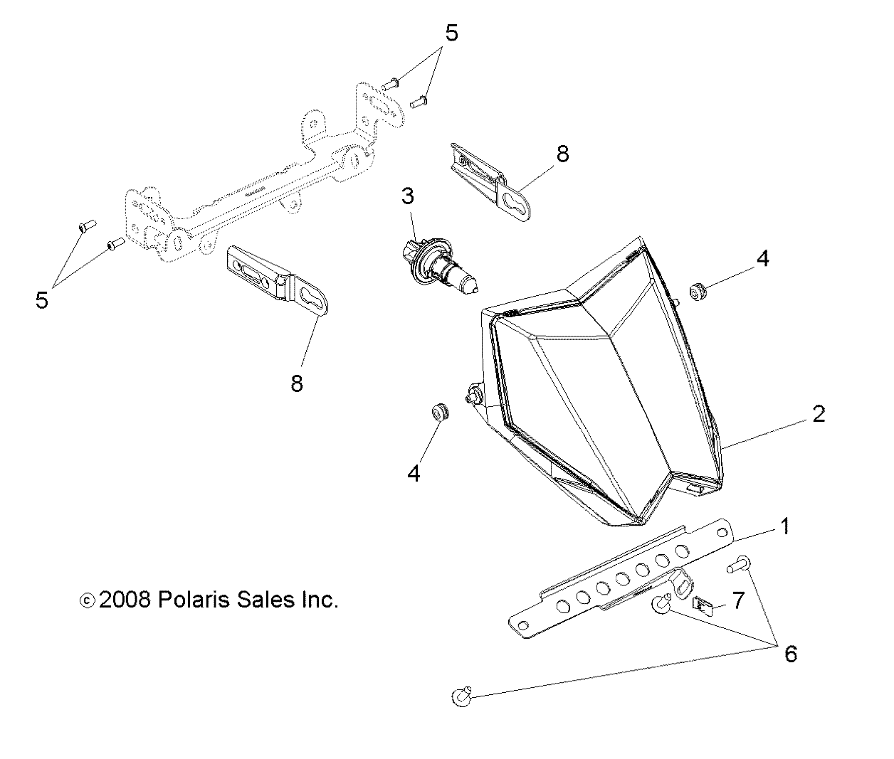 ELECTRICAL, HEADLIGHT - A10NA32AA (49ATVHEADLIGHT10TBLZR)