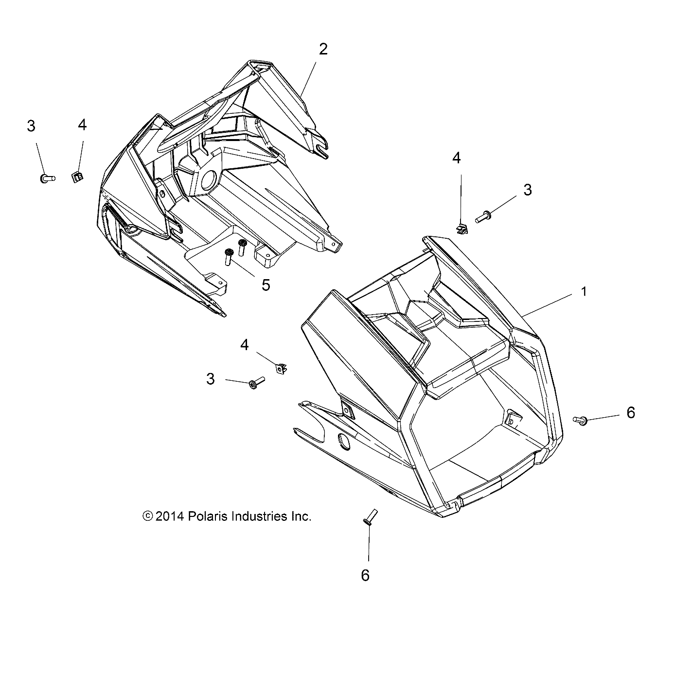 BODY, HEADLIGHT POD - A15SYE85FS (49ATVHEADLIGHT1585TRMD)