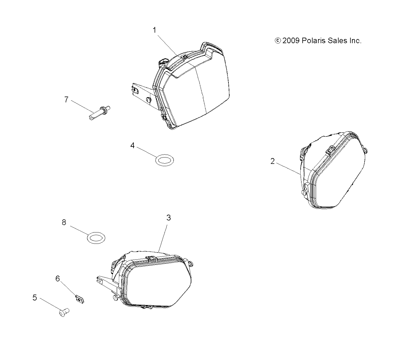 ELECTRICAL, HEADLIGHTS - A15SHD57AC/E57AS/AM/L57AK (49ATVHEADLTASM10SPXP550)