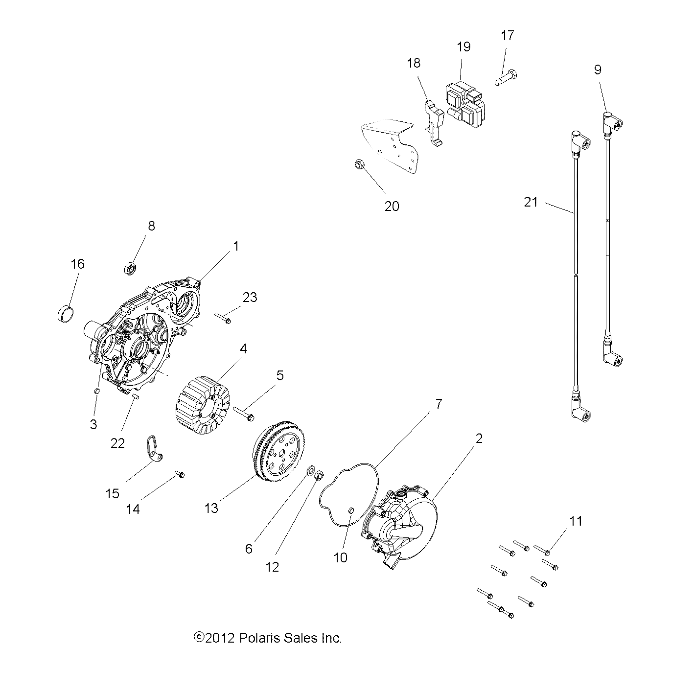 ELECTRICAL, IGNITION SYSTEM (Built 6/04/12 and After) - A12CF76FF (49ATVIGNITION136X6)