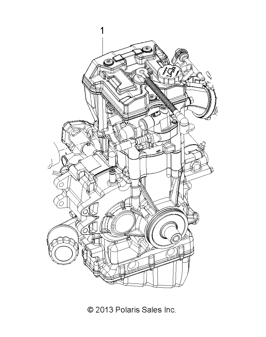 ENGINE, LONG BLOCK - A19SJE57BH (49ATVLB14SP570)