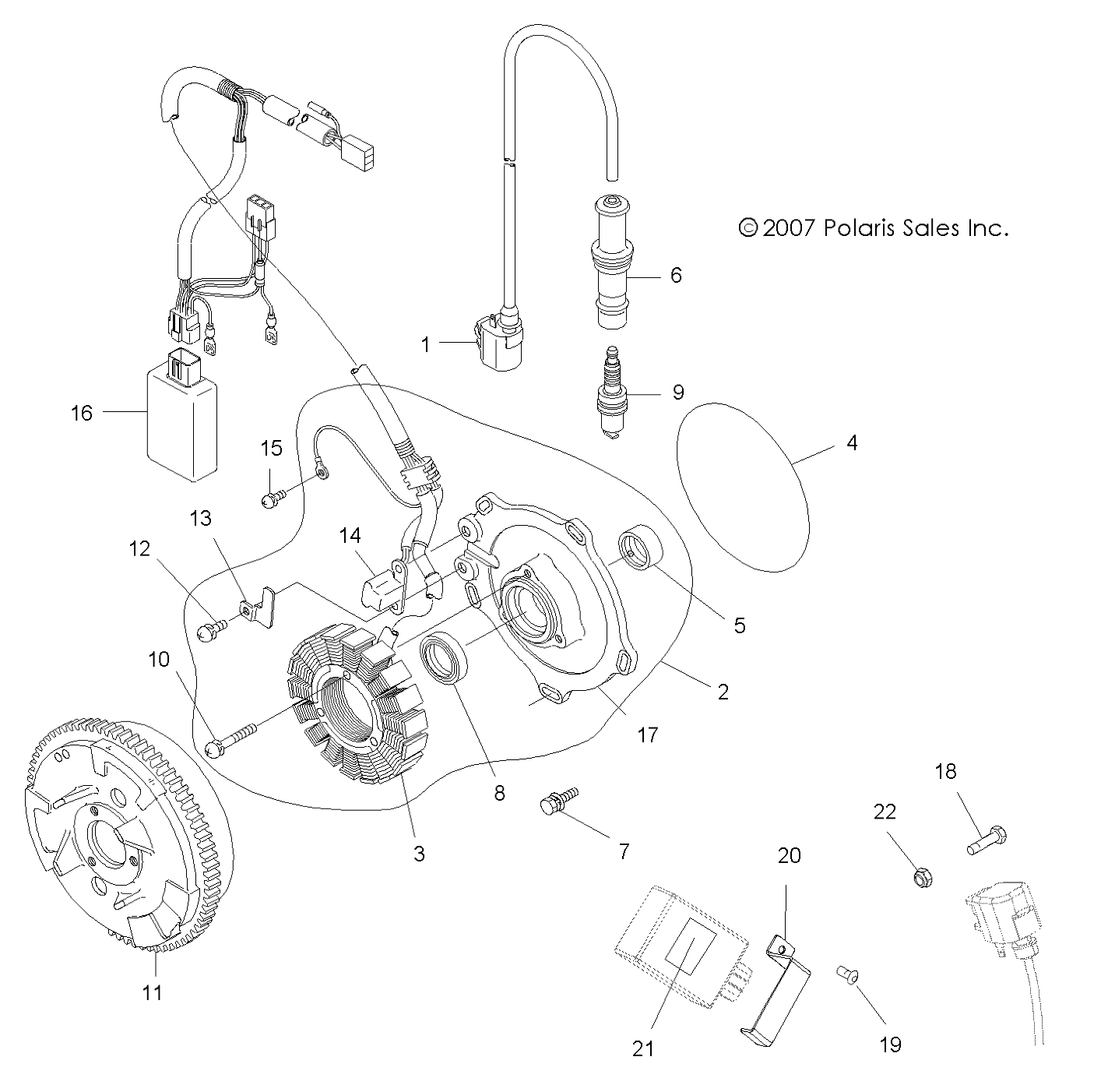 ELECTRICAL, IGNITION SYSTEM - A11NG50FA (49ATVMAGNETO08SCRAM)