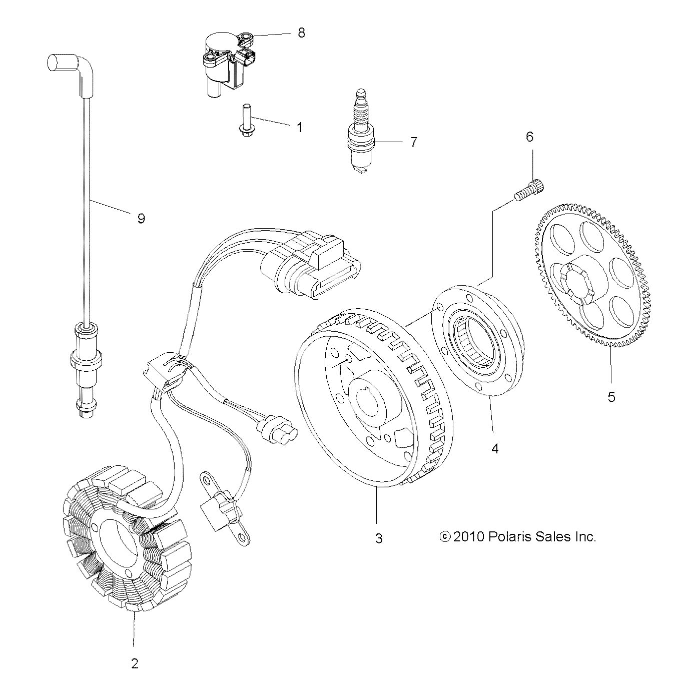 ELECTRICAL, IGNITION SYSTEM - A13ZN5EFF (49ATVMAGNETO11SPTRG550)