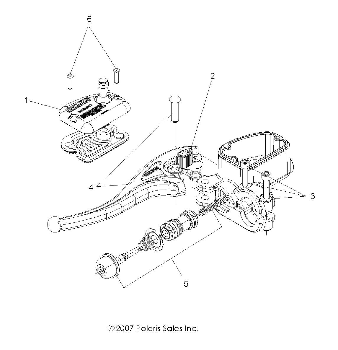 BRAKES, FRONT BRAKE LEVER and MASTER CYLINDER - A11EA32AA (49ATVMCLH08SCRAM)