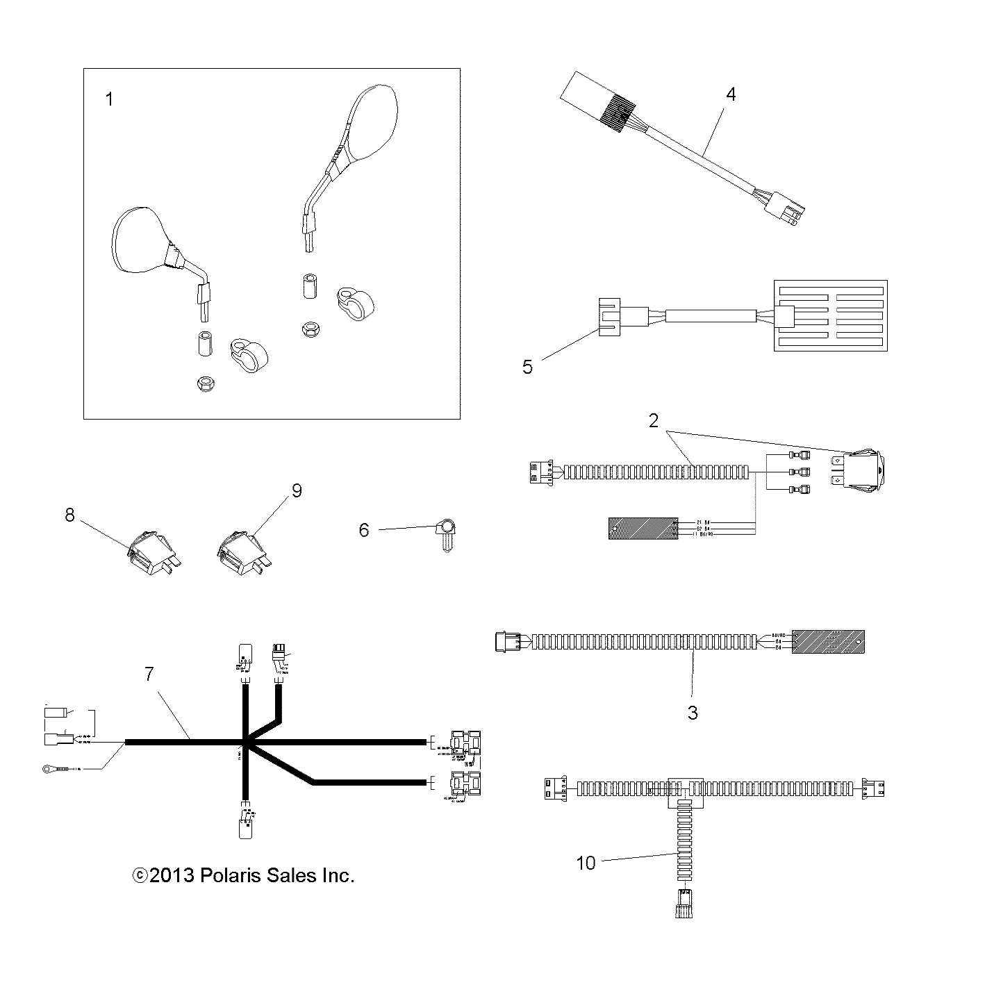 BODY, MIRRORS and HANDWARMERS - A14DN8EAQ (49ATVMIRRORS14SPTRG850)