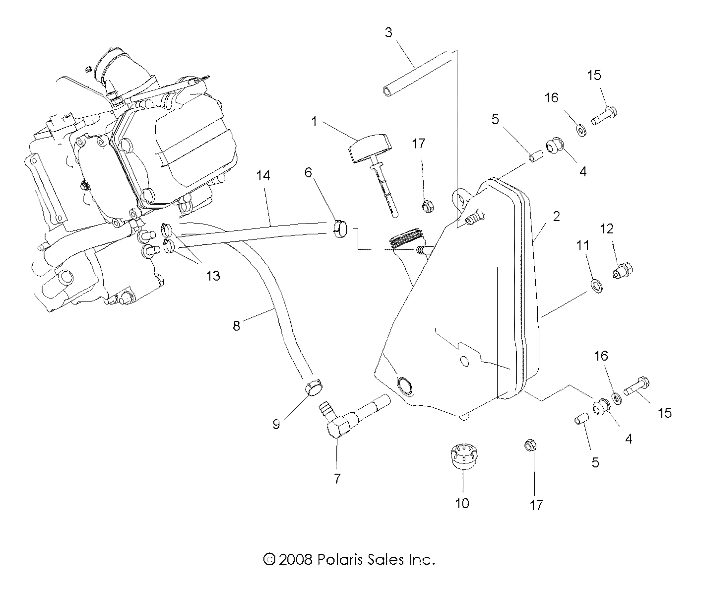 ENGINE, OIL SYSTEM and OIL TANK - A09BA50FA (49ATVOIL09SCRAMI)