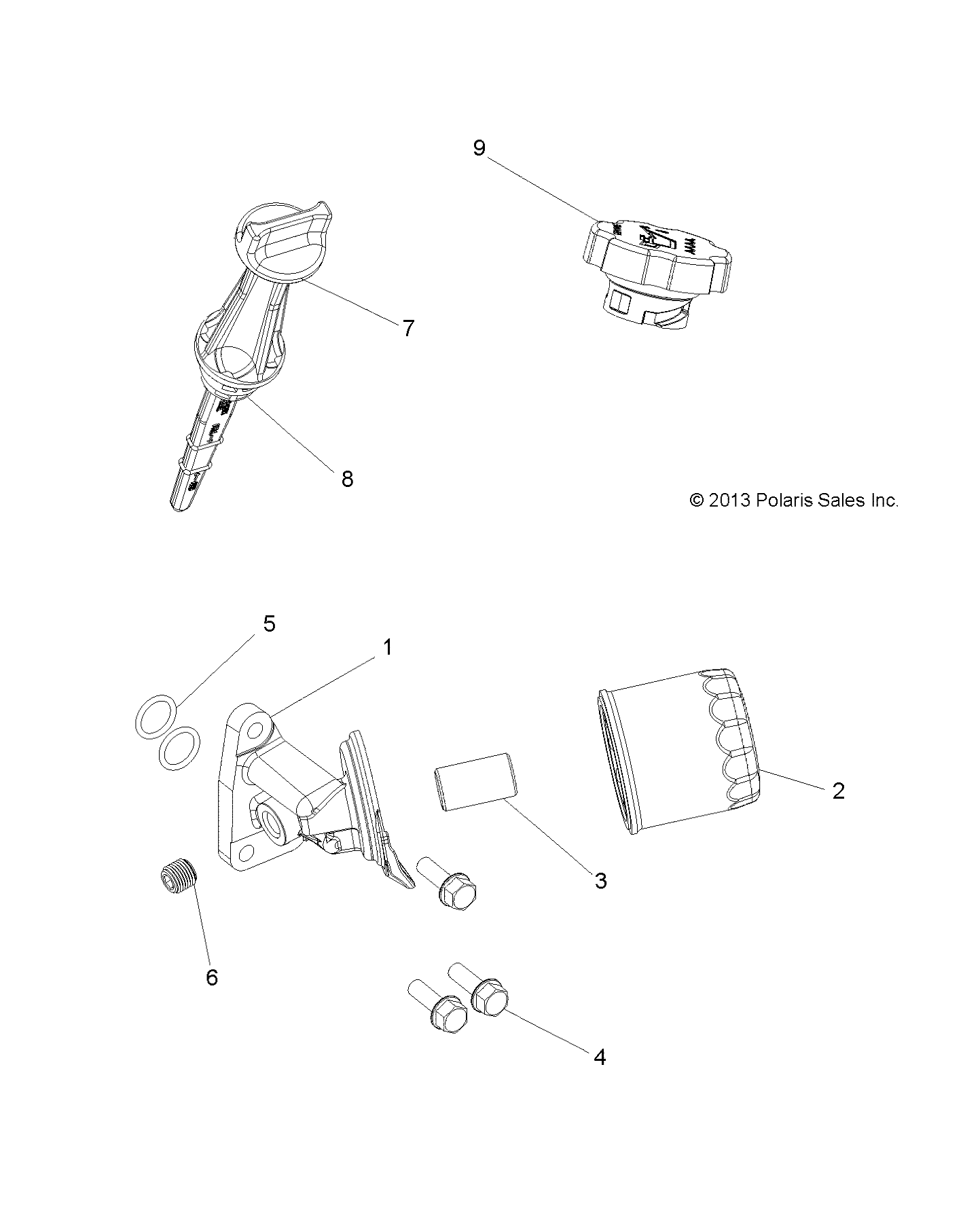 ENGINE, OIL FILTER and DIPSTICK - A17SAH50A5