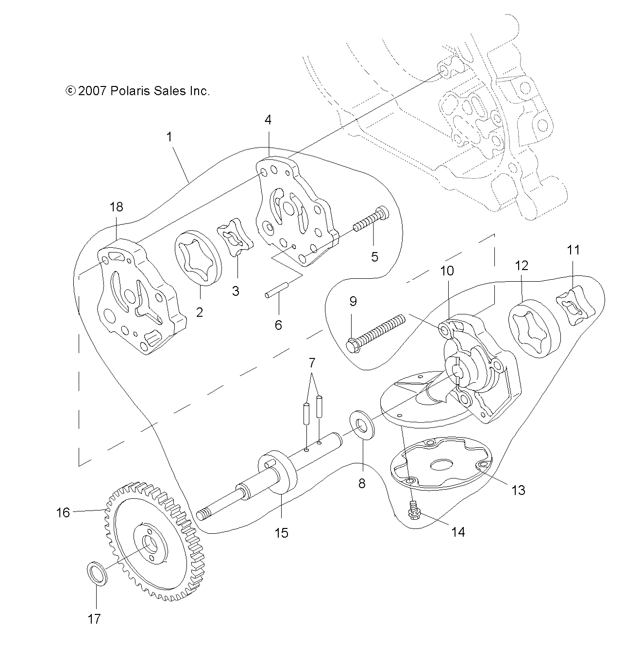 ENGINE, OIL PUMP - A08CL50AA (49ATVOILPUMP086X6)