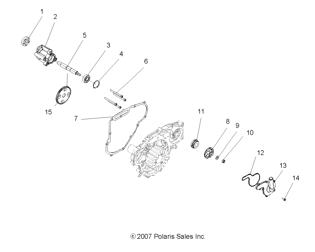 ENGINE, OIL PUMP and WATER PUMP - A08TN68AX/AZ (49ATVOILPUMP08SPX27)