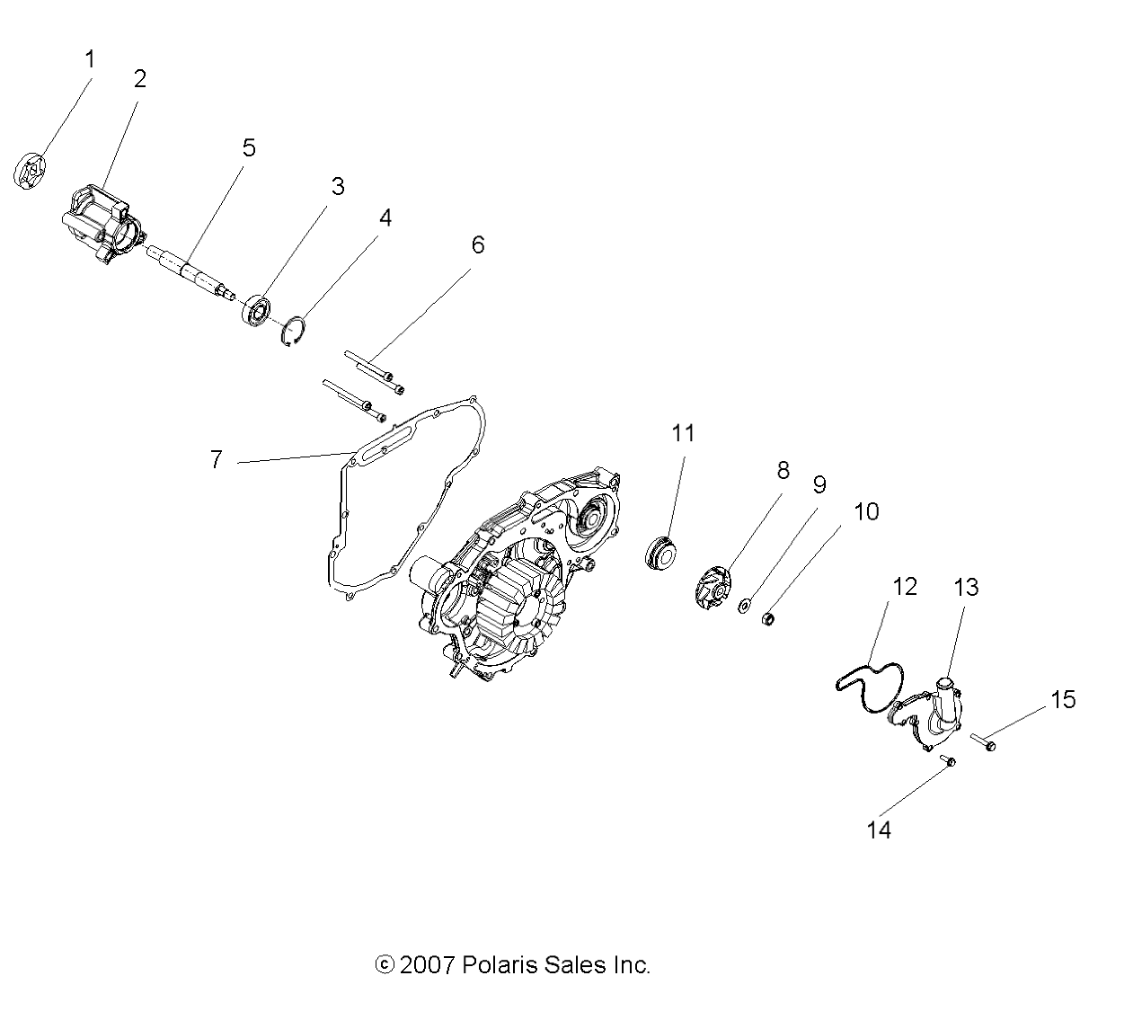 ENGINE, OIL PUMP and WATER PUMP - R10VH76FX (49ATVOILPUMP08VISTA)