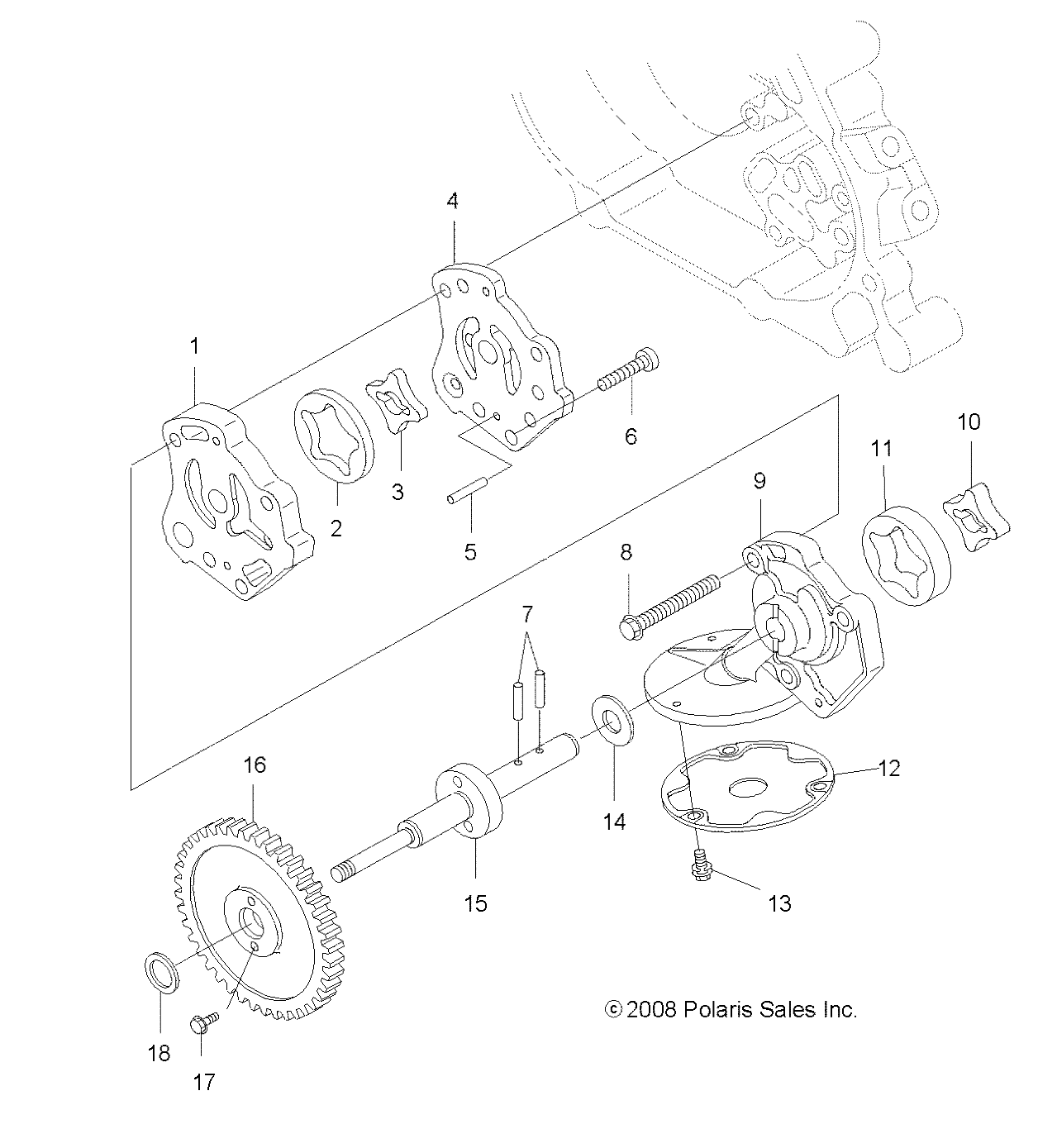 ENGINE, OIL PUMP - A10DH50FX (49ATVOILPUMP09SP500)