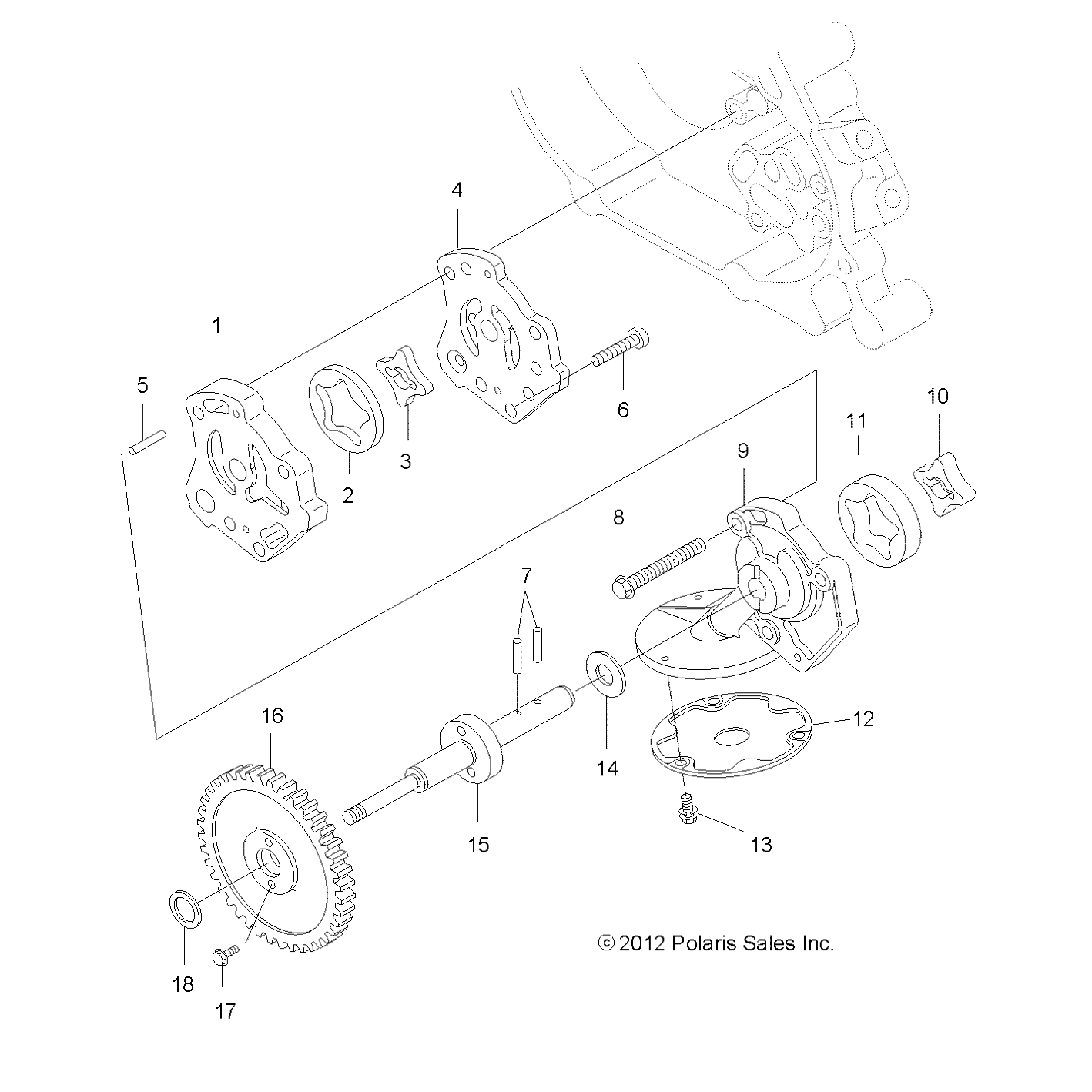 ENGINE, OIL PUMP - A12MH50AD/AO/AQ/AX/AZ (49ATVOILPUMP12SP500)