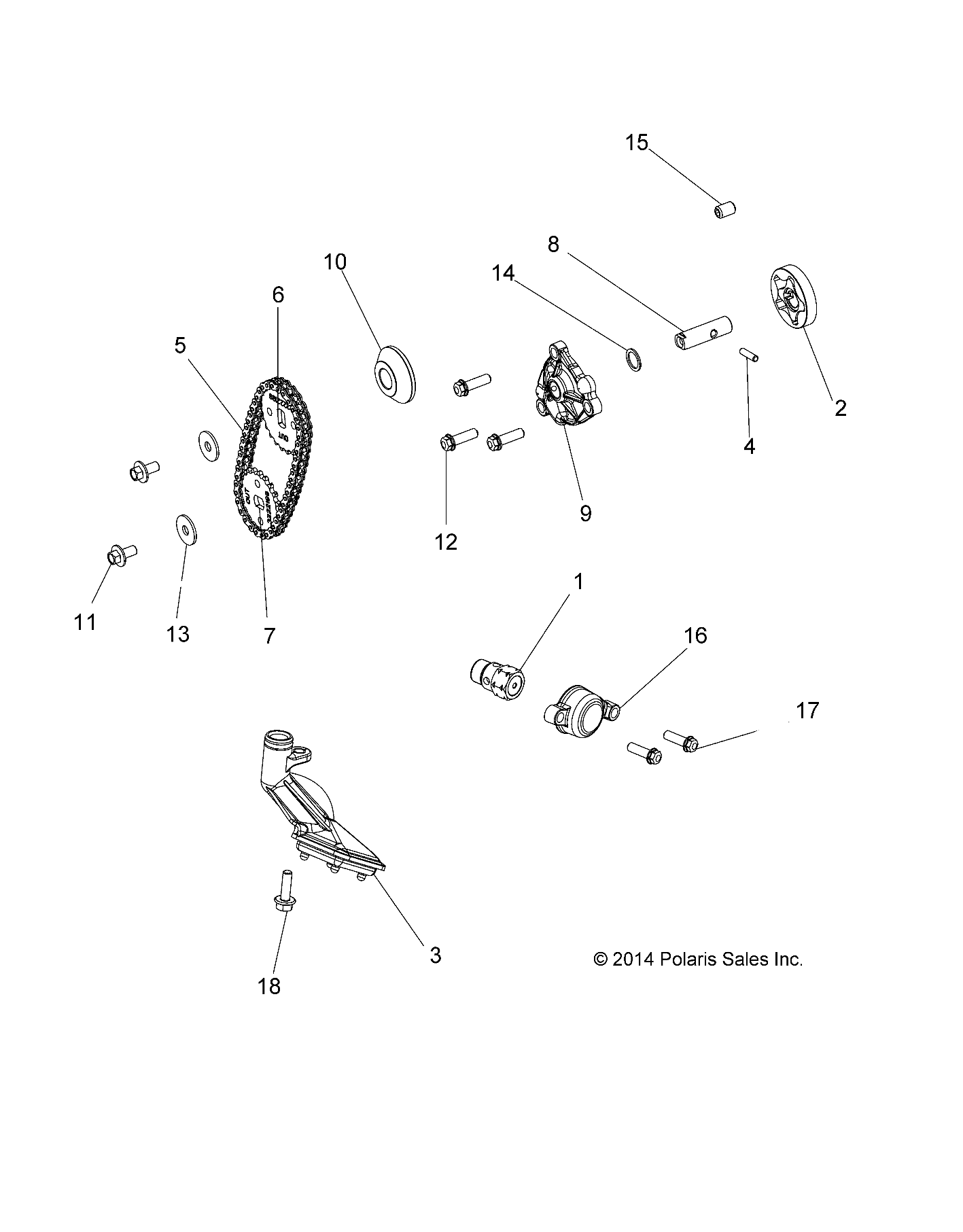 ENGINE, OIL PUMP - A18SJS57CU (49ATVOILPUMP15570AA)