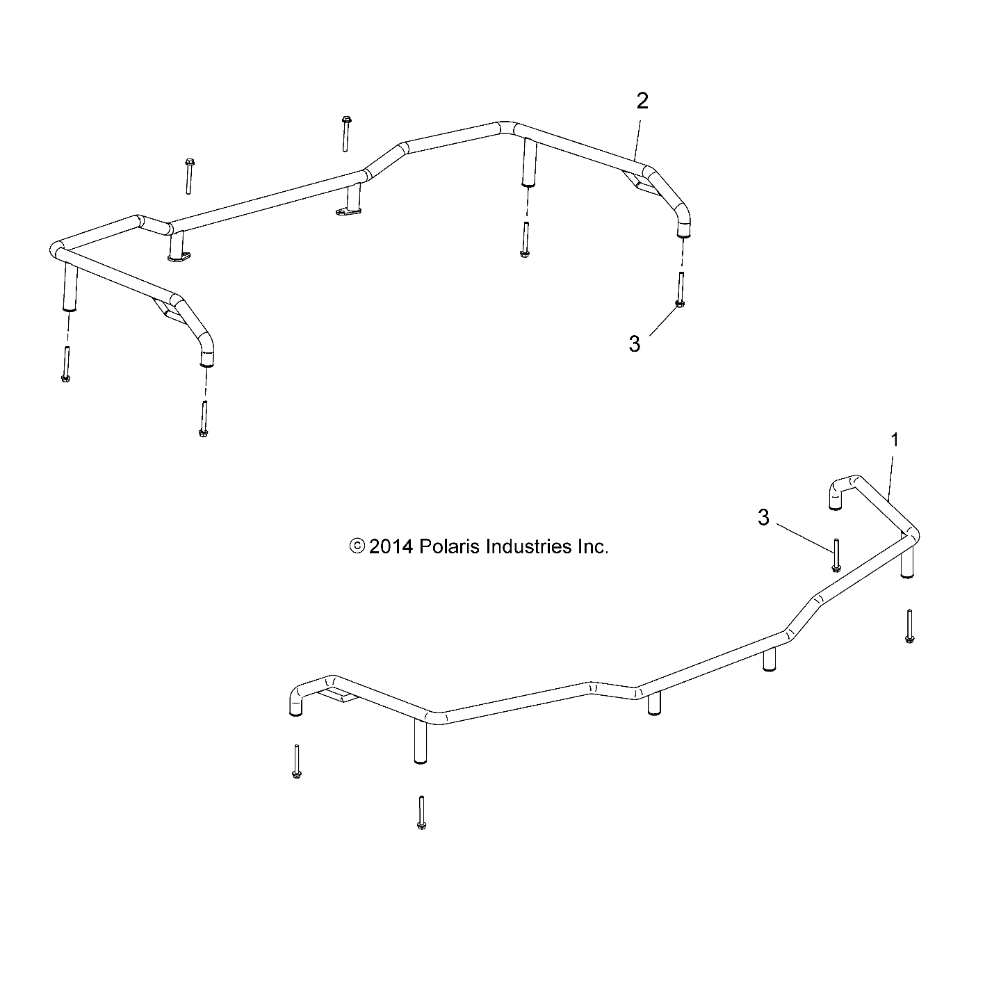 BODY, FRONT AND REAR RACK EXTENDERS - A19SHD57B9 (49ATVRACKEXTENDERS57570SP)