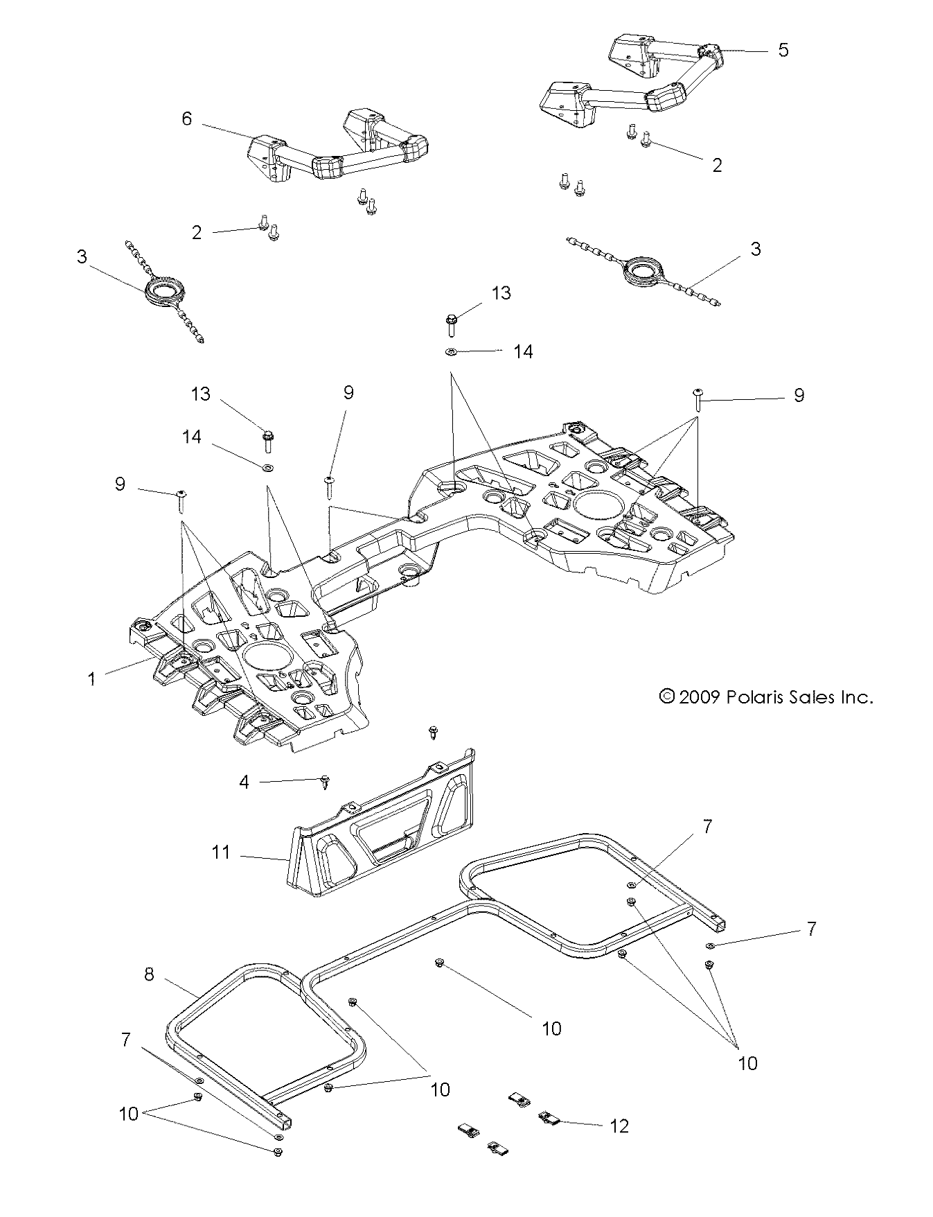 BODY, REAR RACK ASM. - A10DX55AL/AF (49ATVRACKMTG10SPTRGEPS)