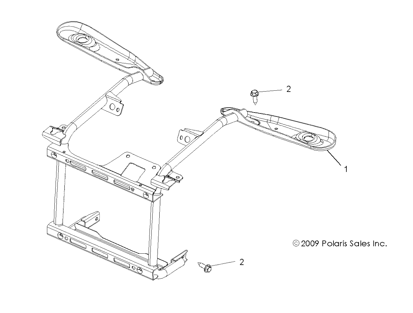 BODY, FRONT RACK MOUNTING - A10DX55AL/AF (49ATVRACKMTG10SPXPX2550)