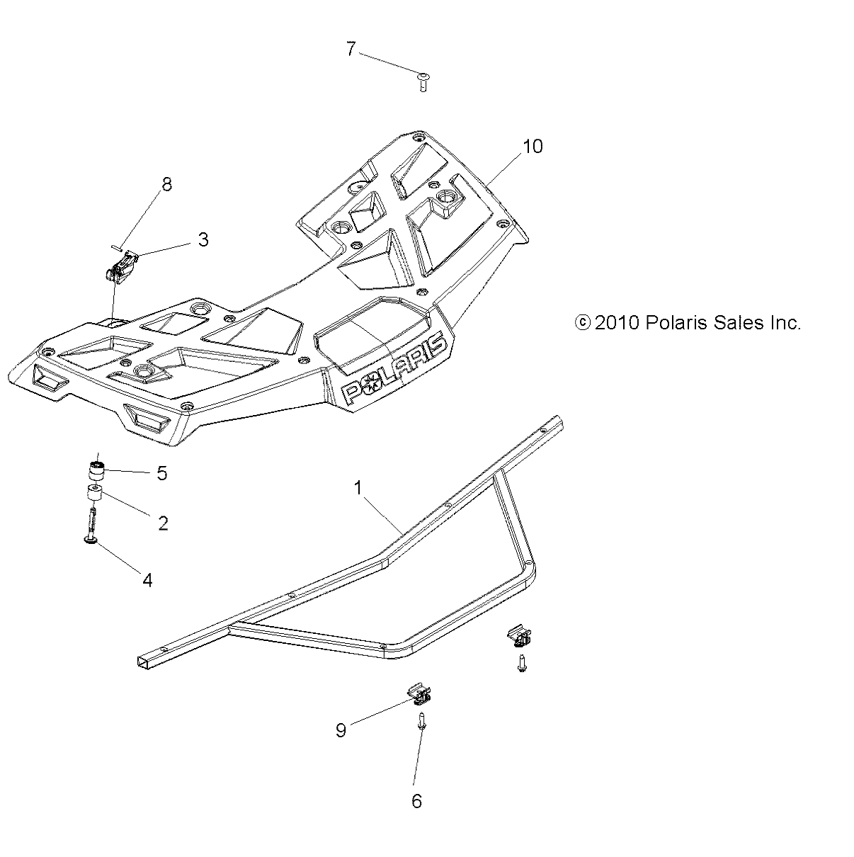 BODY, FRONT RACK - A11MH46AX/AZ (49ATVRACKMTG11SP500)