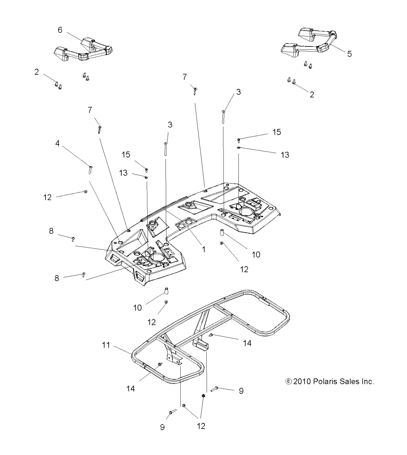 BODY, REAR RACK ASM. - A11DH50FX (49ATVRACKMTG11SP500TRG)