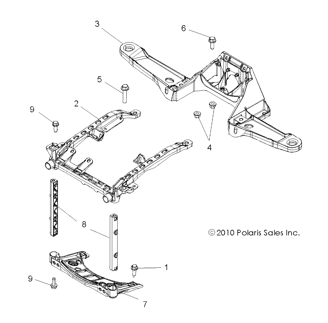 BODY, FRONT RACK SUPPORT - A13TN55FA (49ATVRACKMTG11SPTRG550)