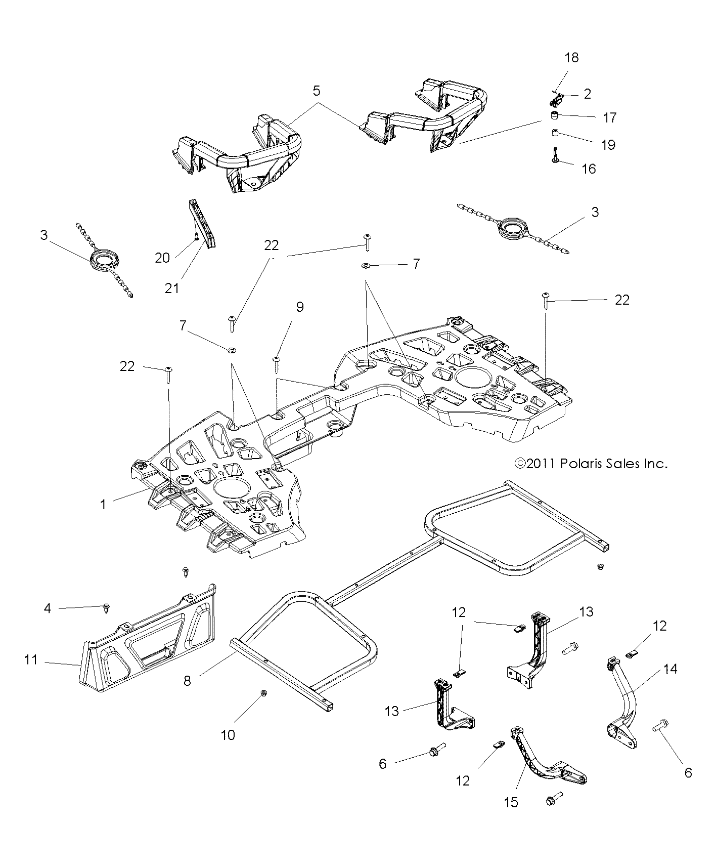 BODY, REAR RACK ASM. - A13DN8EAF/EAL/EAR (49ATVRACKMTGRR12SPTRG550)