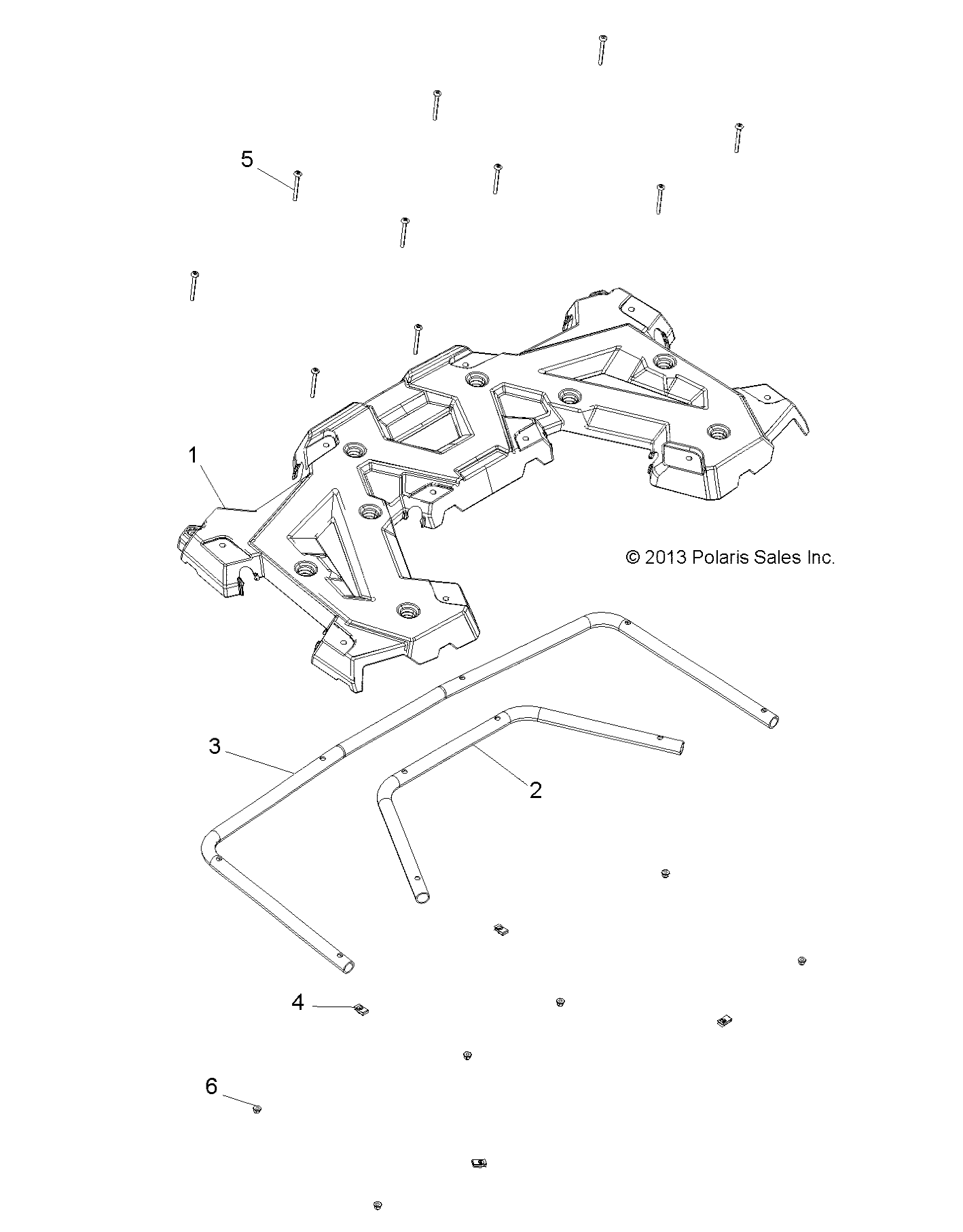 BODY, REAR RACK - A14MH57TD (49ATVRACKMTGRR14SP570)