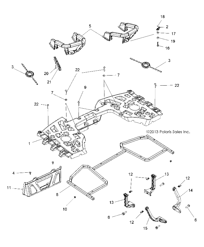 BODY, REAR RACK ASM. - A14DN8EAH/EAQ/EAR (49ATVRACKMTGRR12SPTRG550)