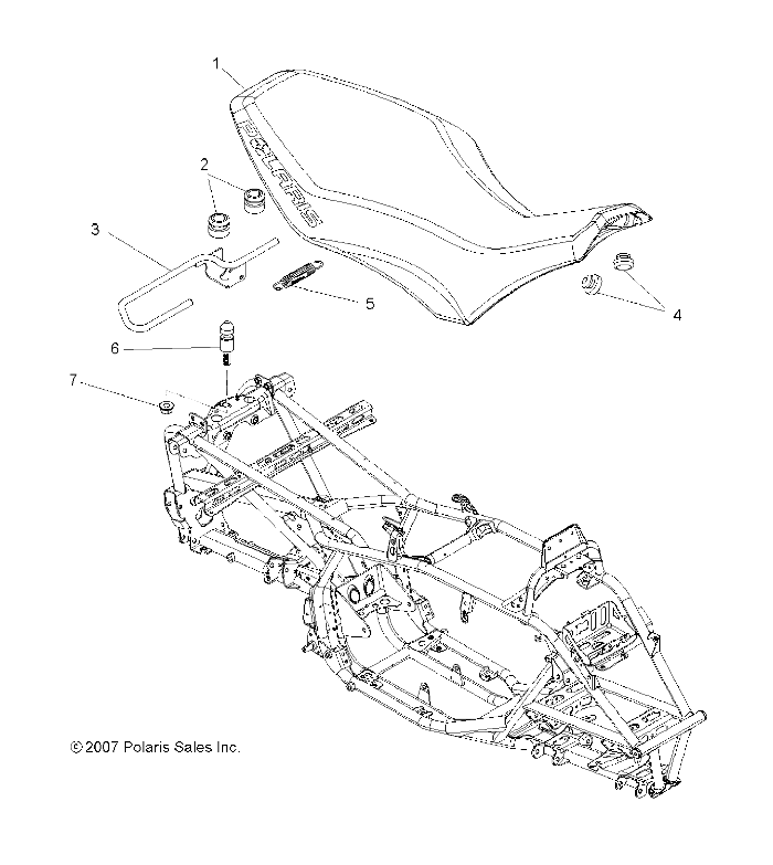 BODY, SEAT ASM. - A08GP52AA (49ATVSEAT08OUT525)