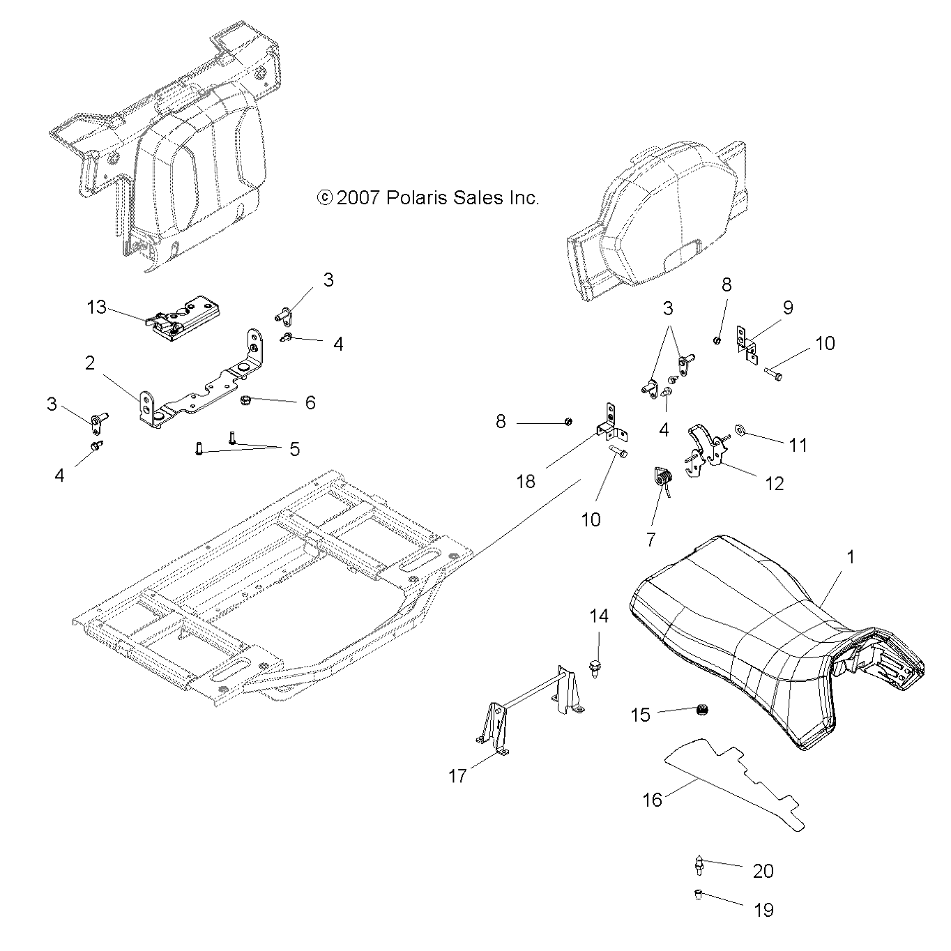 BODY, SEAT and OPERATOR - A08TN76AA/AQ (49ATVSEAT08SPX25)