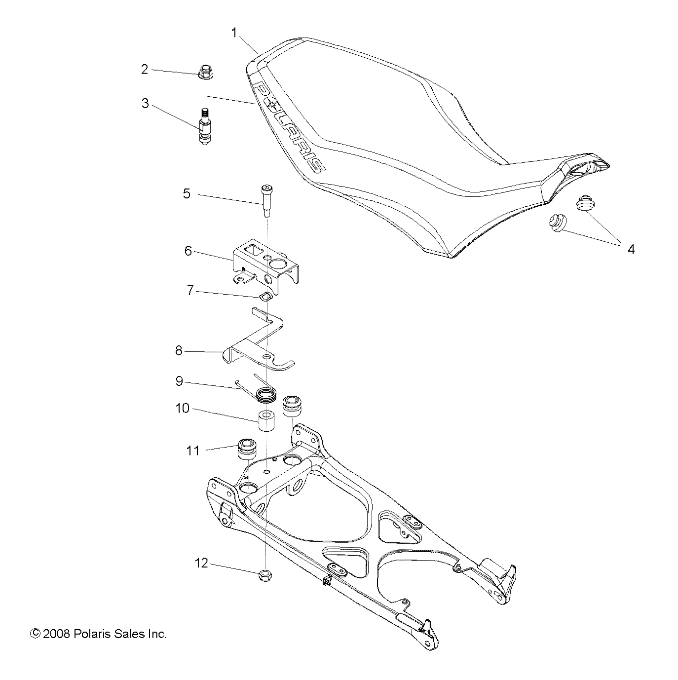 BODY, SEAT - A09GJ45AA (49ATVSEAT09OUT450)