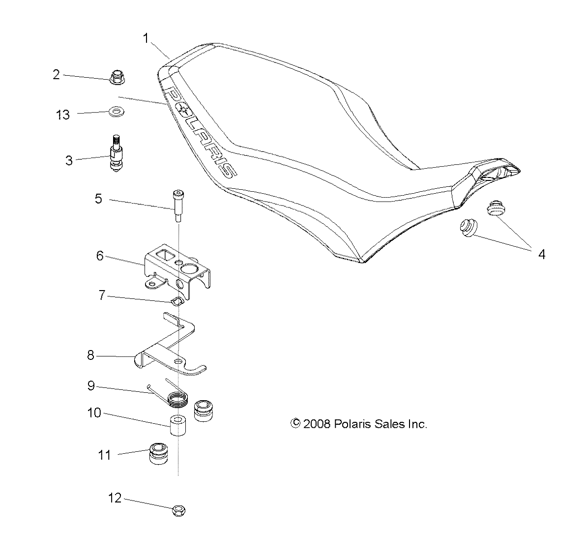 BODY, SEAT - A11GP52AA (49ATVSEAT09OUT525)