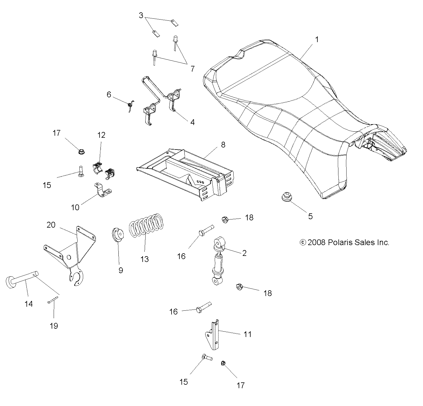 BODY, SEAT - A09MN50ET (49ATVSEAT09SP500TR)