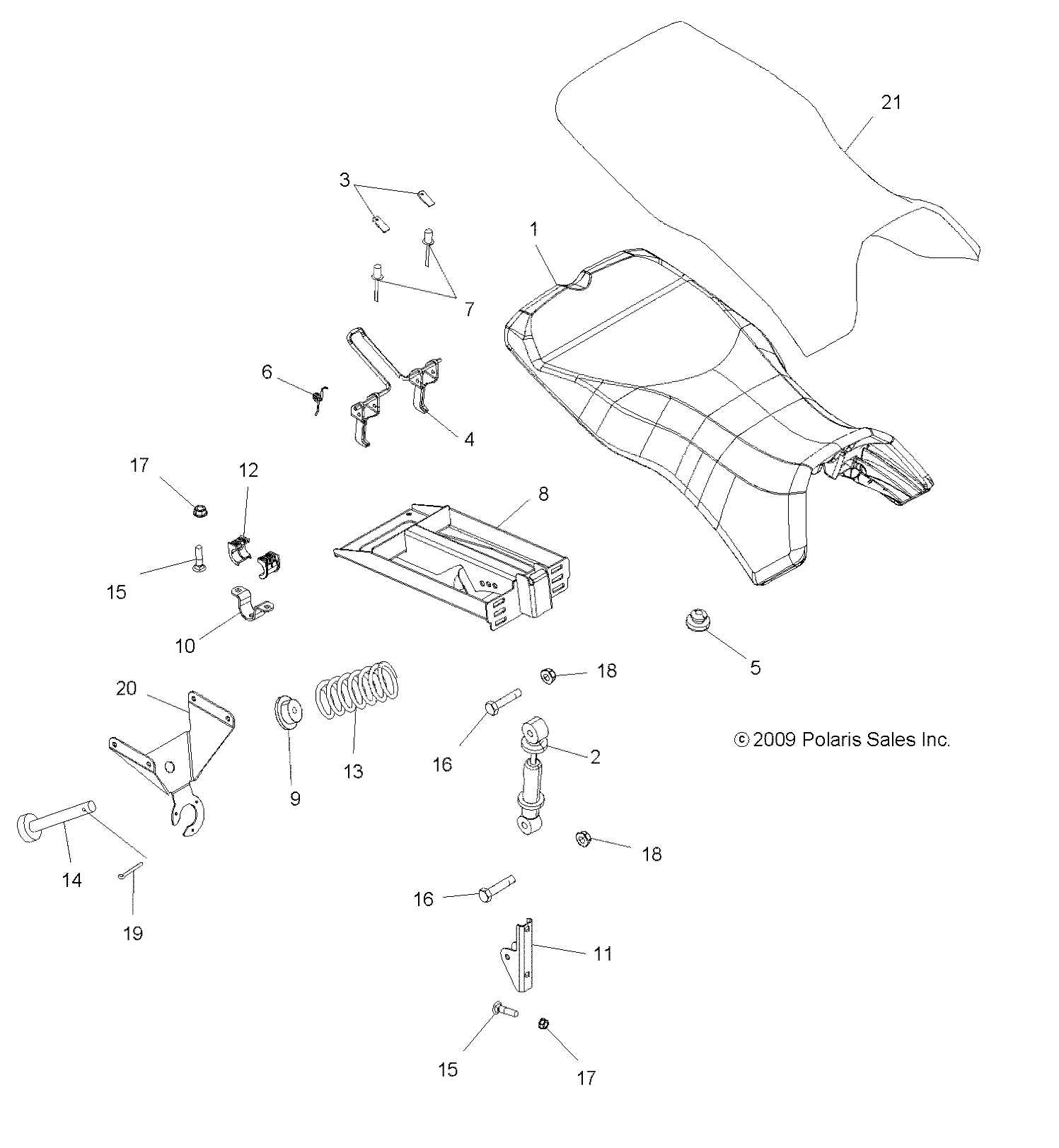 BODY, SEAT - A10MN50ET (49ATVSEAT10SP500TR)