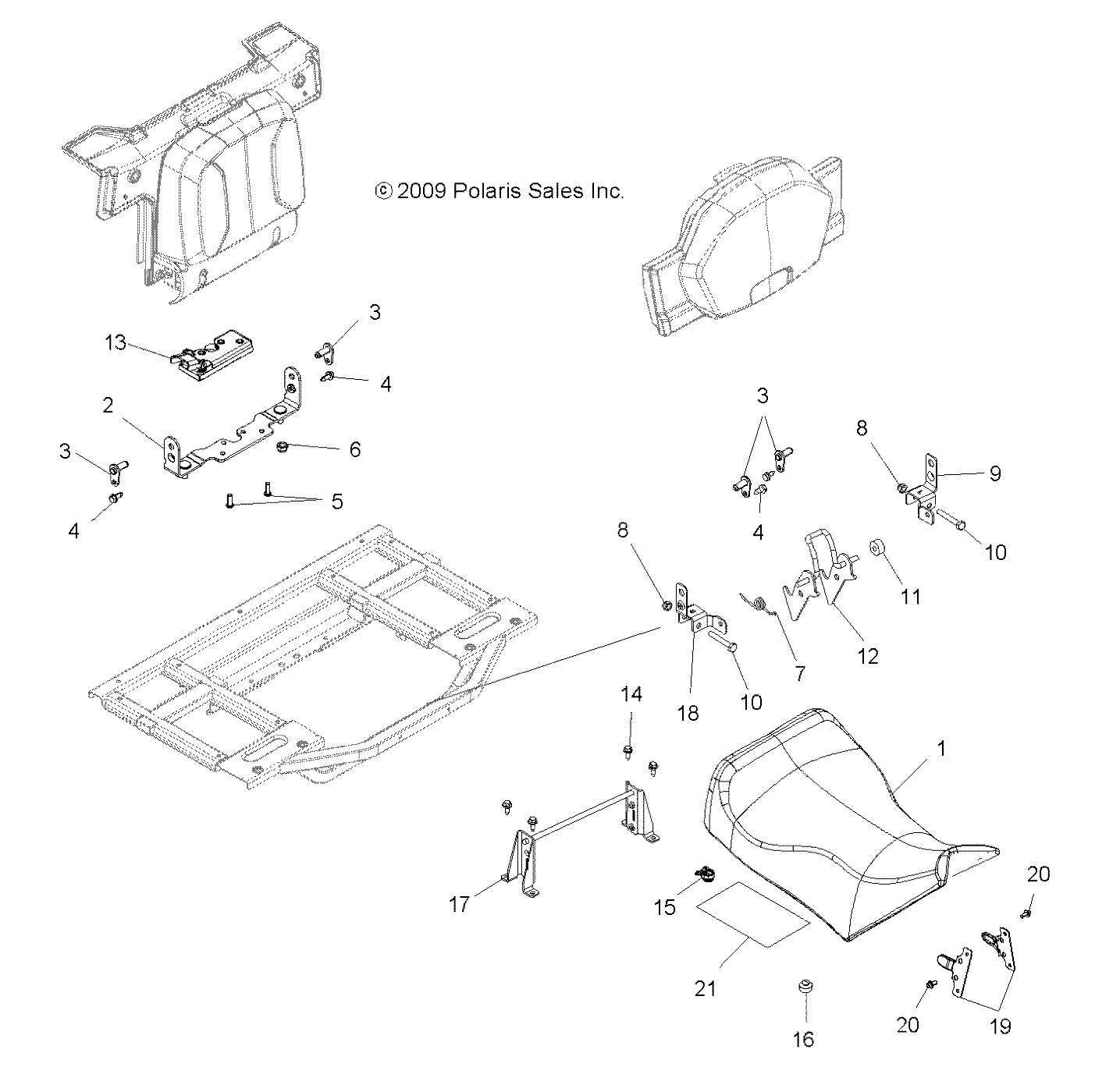 BODY, SEAT, OPERATOR - A10TN55AL/AX (49ATVSEAT10SP550X2)