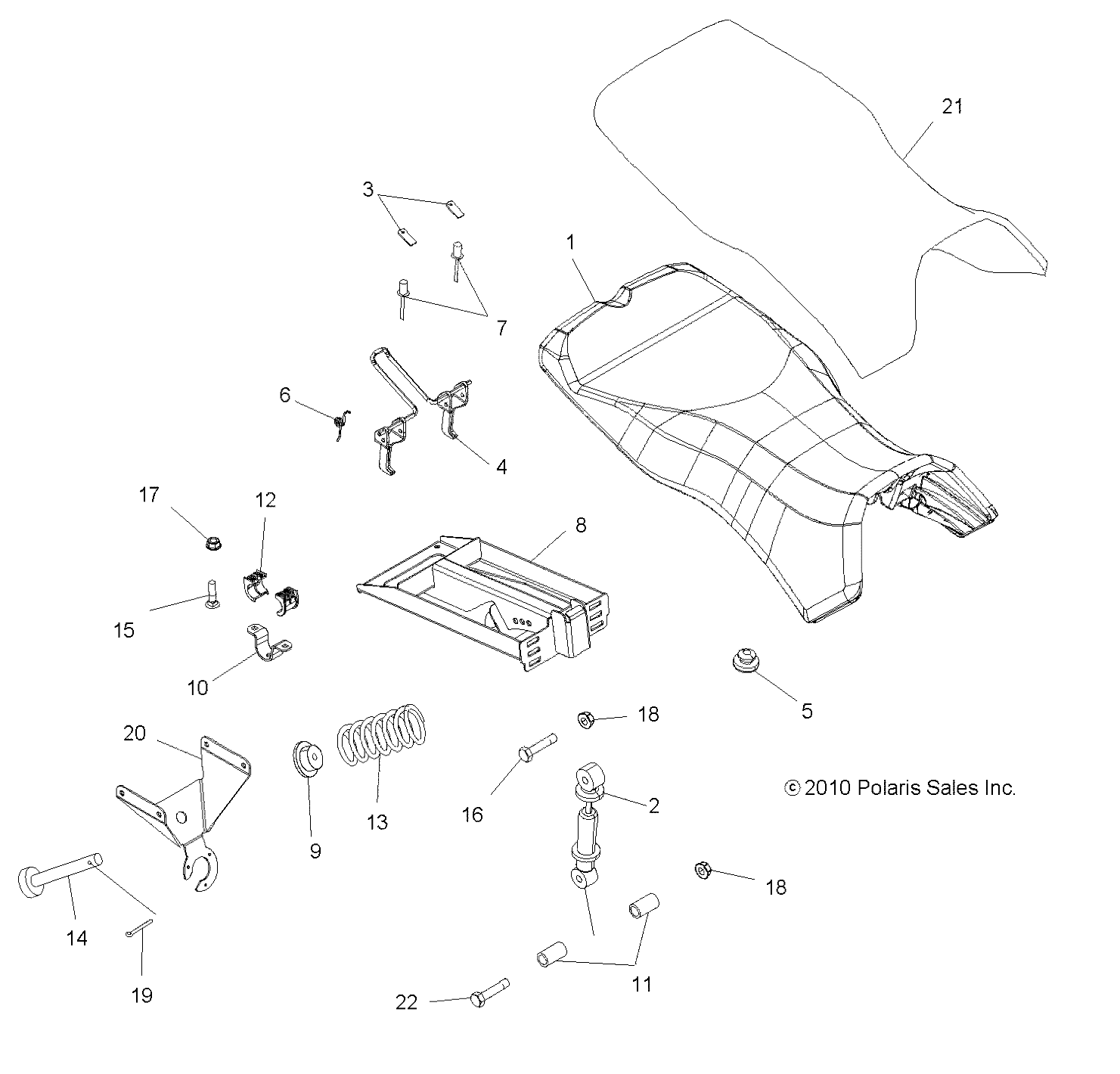 BODY, SEAT - A14MN50EM/EA (49ATVSEAT11SP500TR)