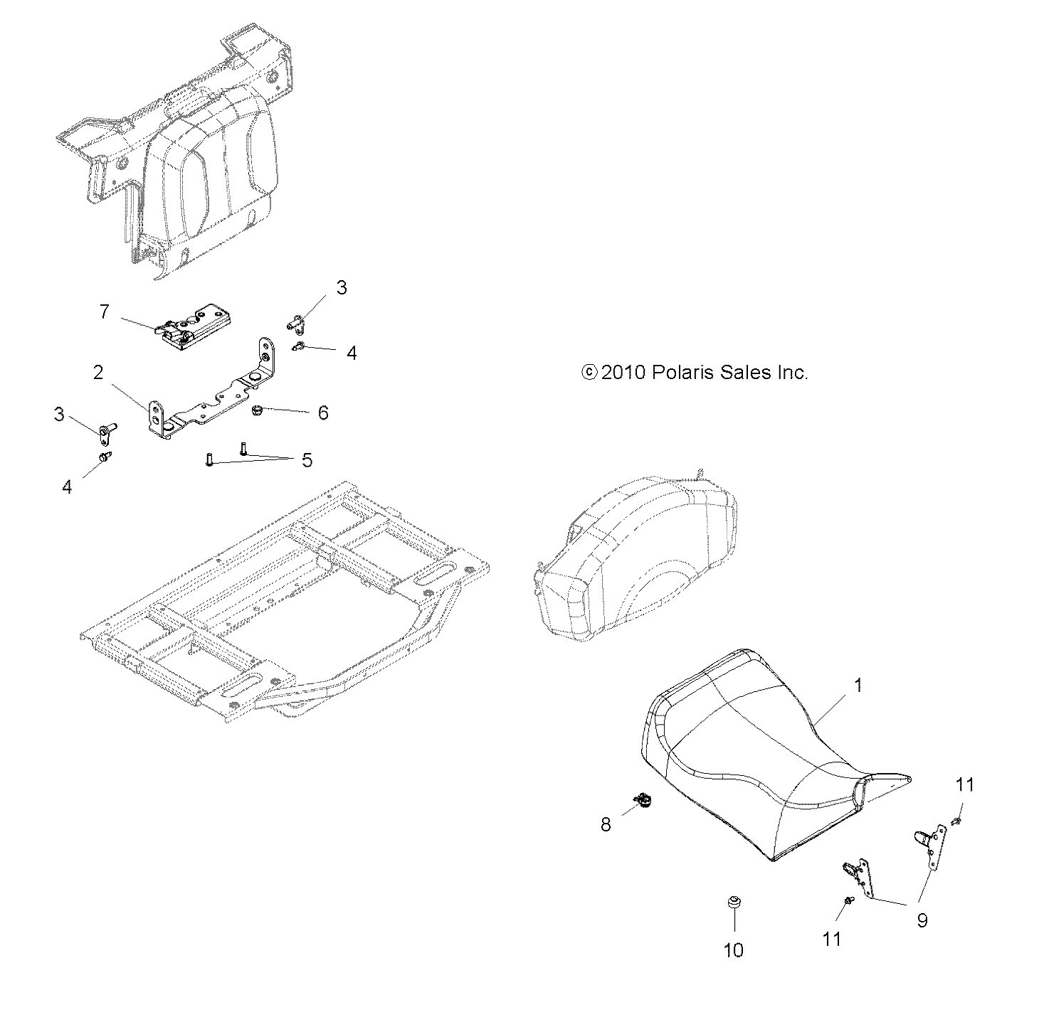 BODY, SEAT, OPERATOR - A13TN55FA (49ATVSEAT11SPX2550)