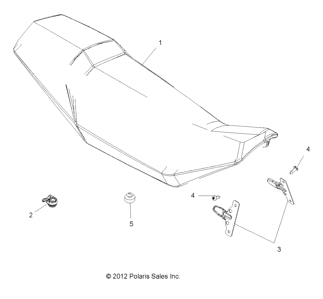 BODY, SEAT - A14GH85AD/EAI (49ATVSEAT13850SCRAM)