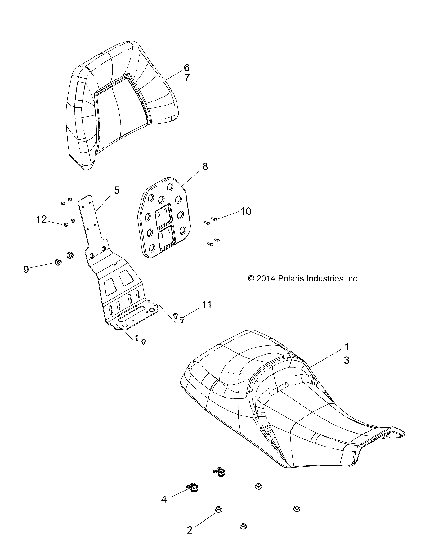 BODY, SEAT - A14DH57FJ (49ATVSEAT14SP570TRG)