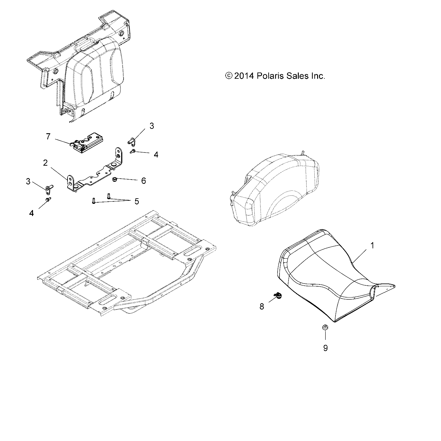 BODY, SEAT, OPERATOR - A18SWE57B1 (49ATVSEAT15570X2)