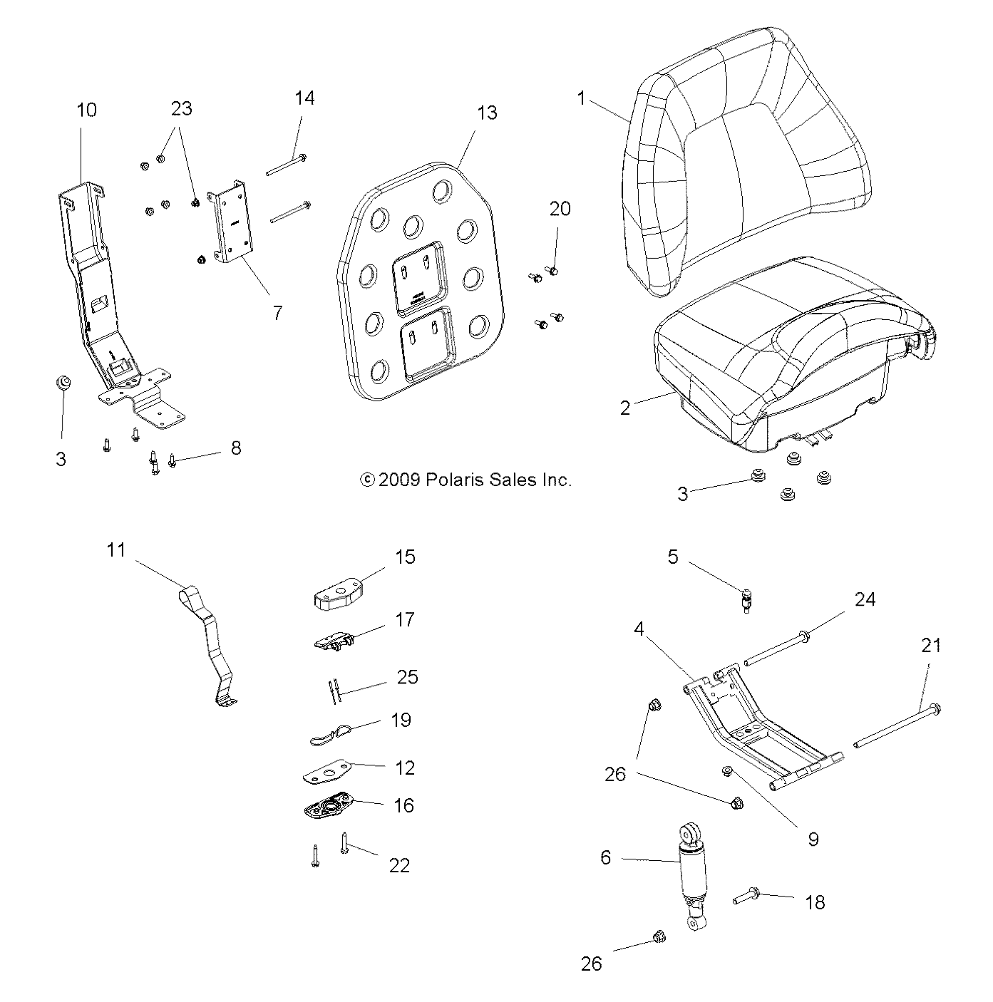 BODY, PASSENGER SEAT BOTTOM and SEAT BACK - A10DX85AL/AF (49ATVSEATBOTTOM10SPTRGEPS)