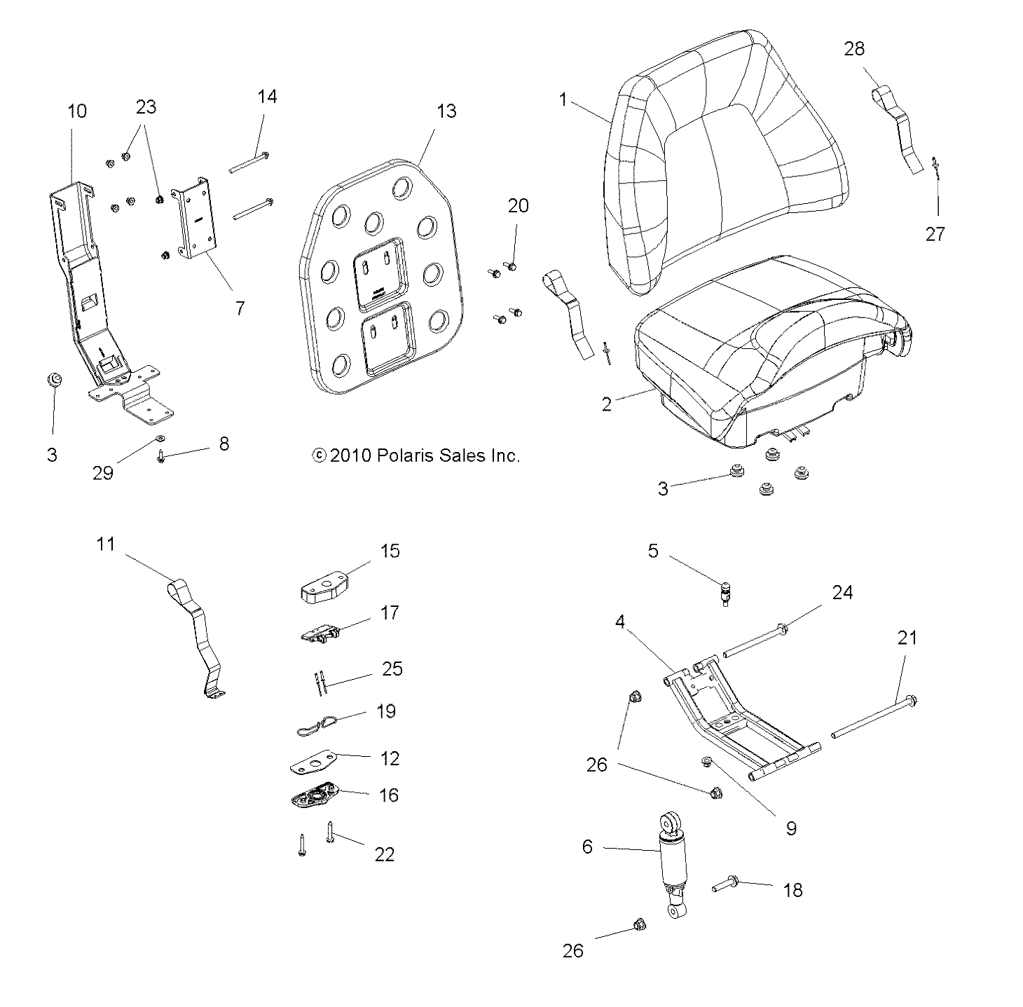 BODY, PASSENGER SEAT BOTTOM and SEAT BACK - A12DN8EFW (49ATVSEATBOTTOM11SPTRGEPS)