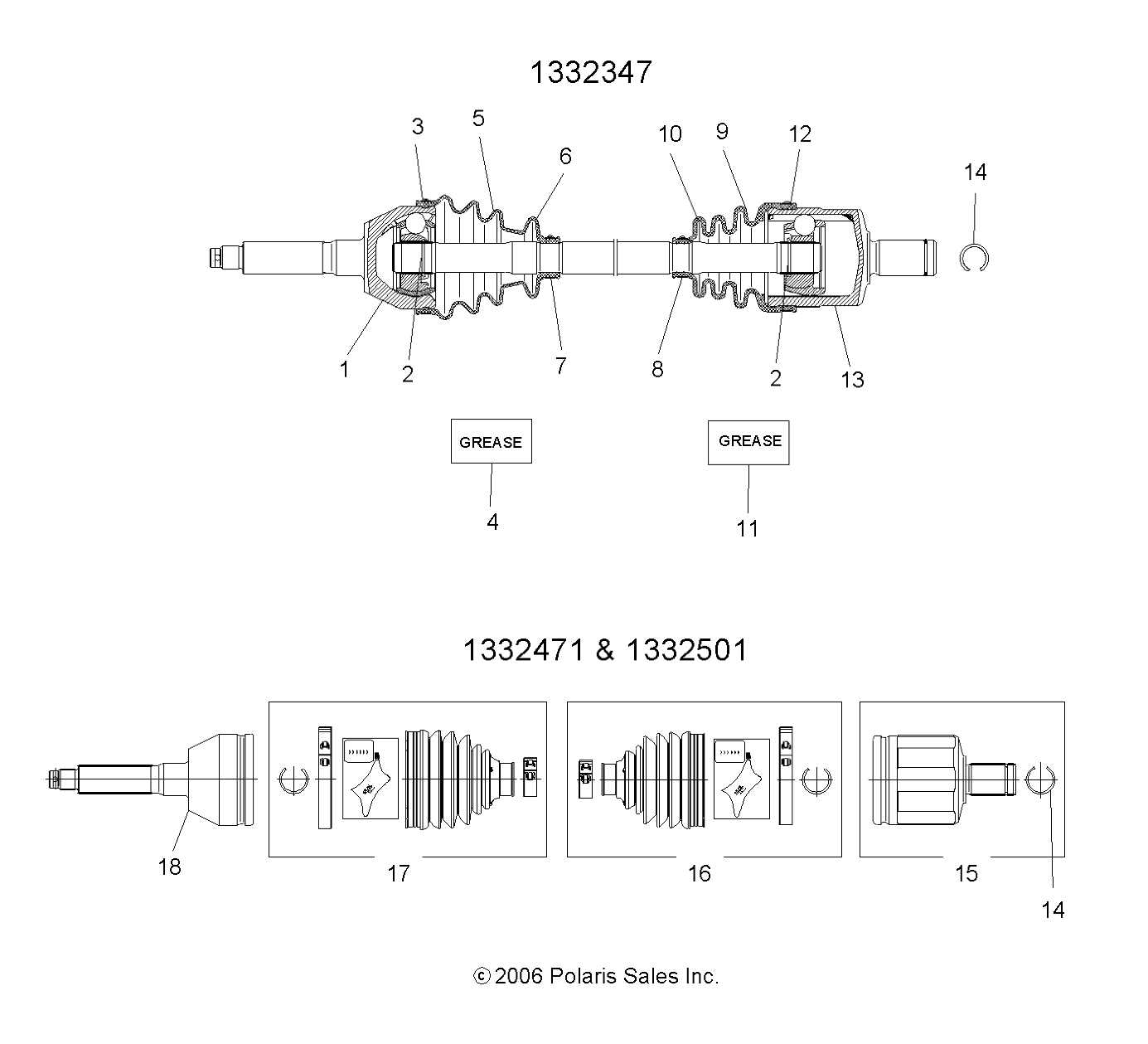 SHAFT, DRIVE, FRONT - A07MH50FC (49ATVSHAFTDRIVE1332347)